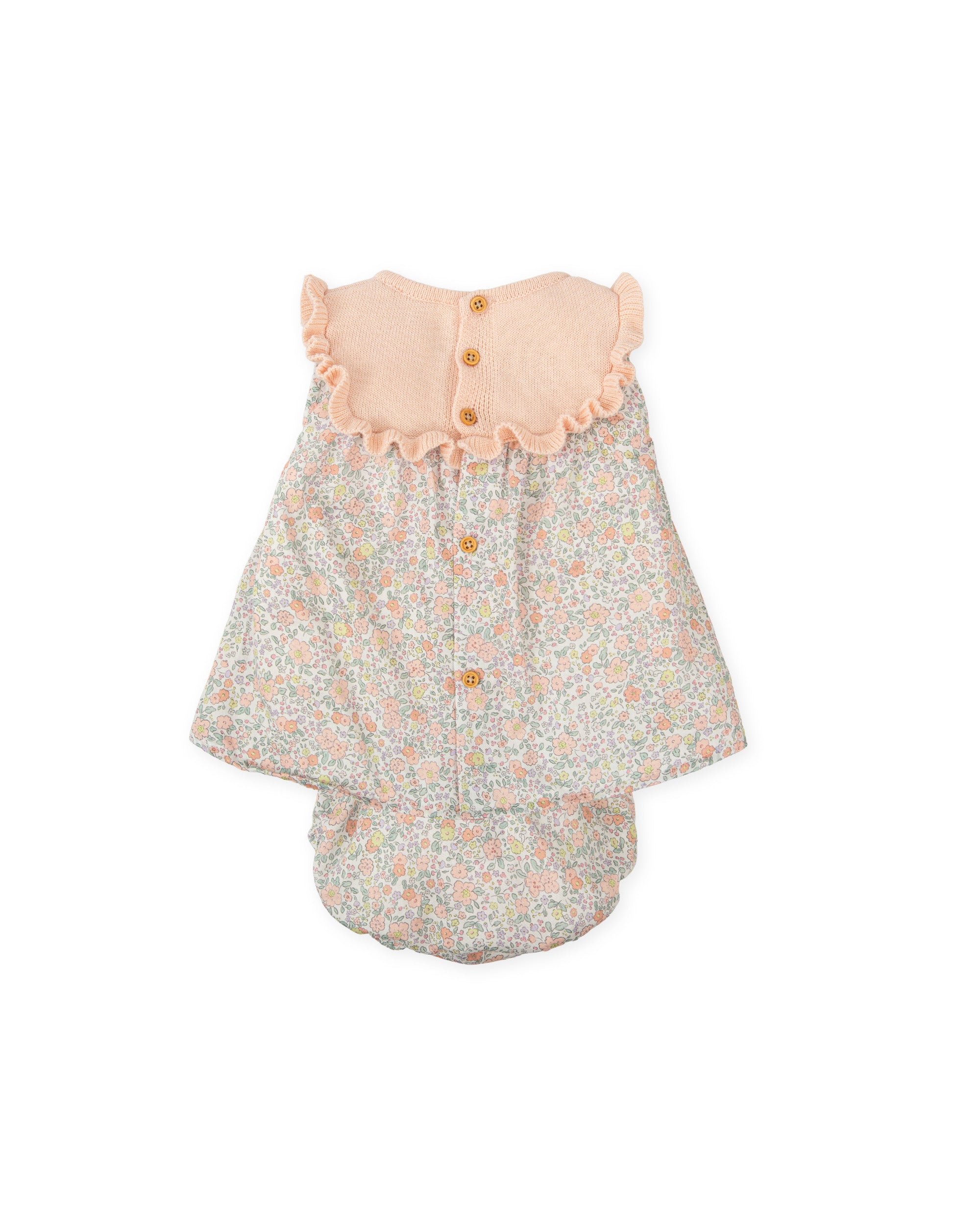 VESTIDO CON BRAGUITA RECIÉN NACIDO PETALO
