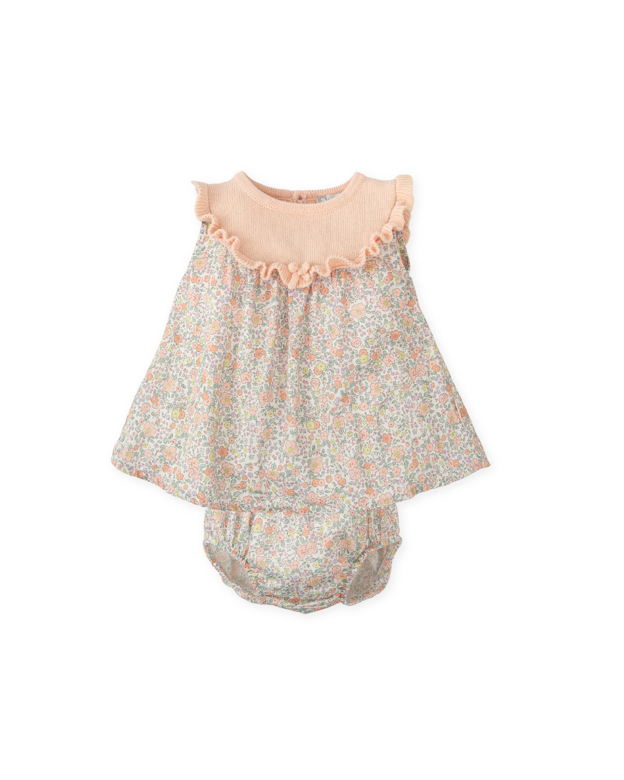 VESTIDO CON BRAGUITA RECIÉN NACIDO PETALO