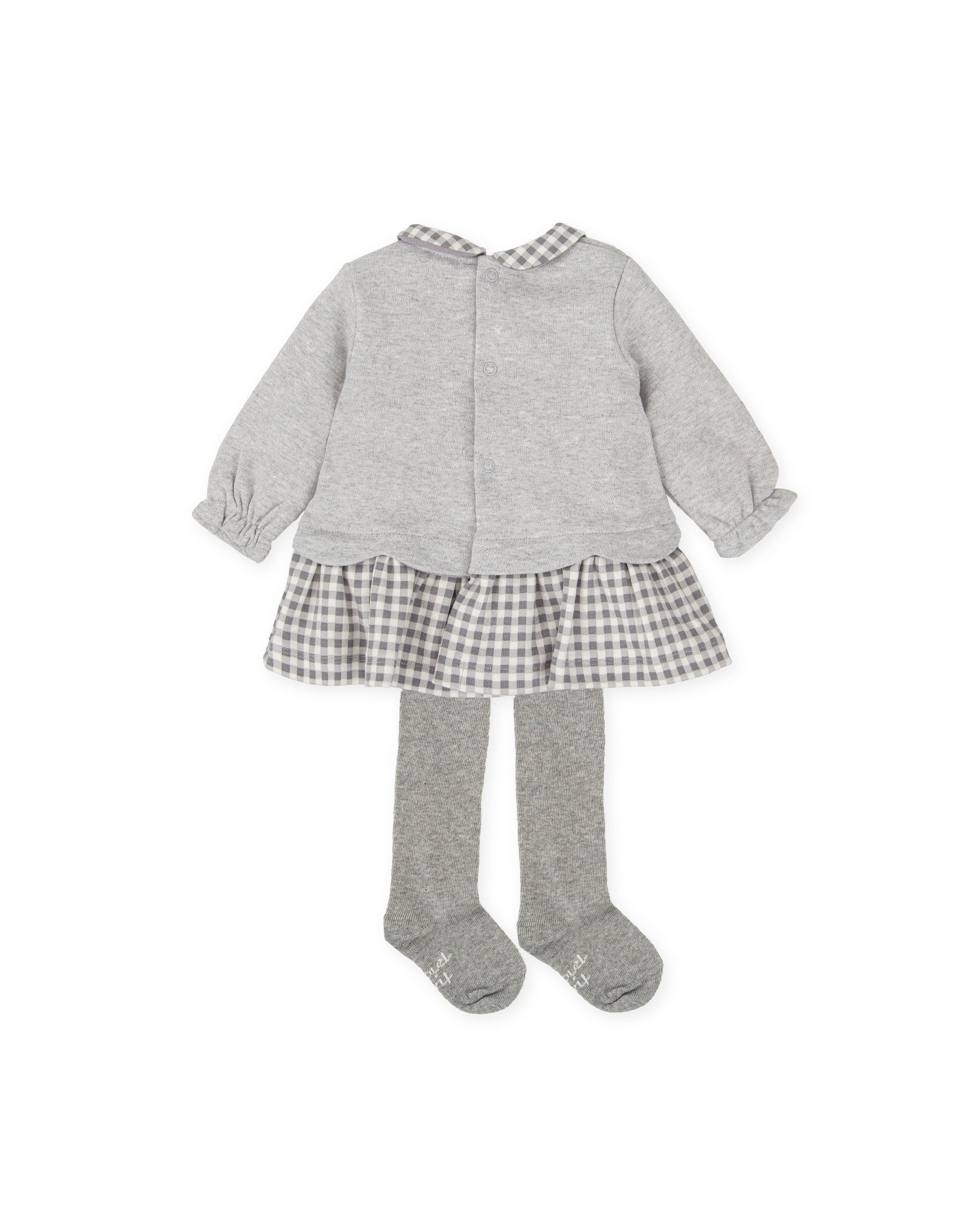 VESTIDO CON LEOTARDOS GRIS