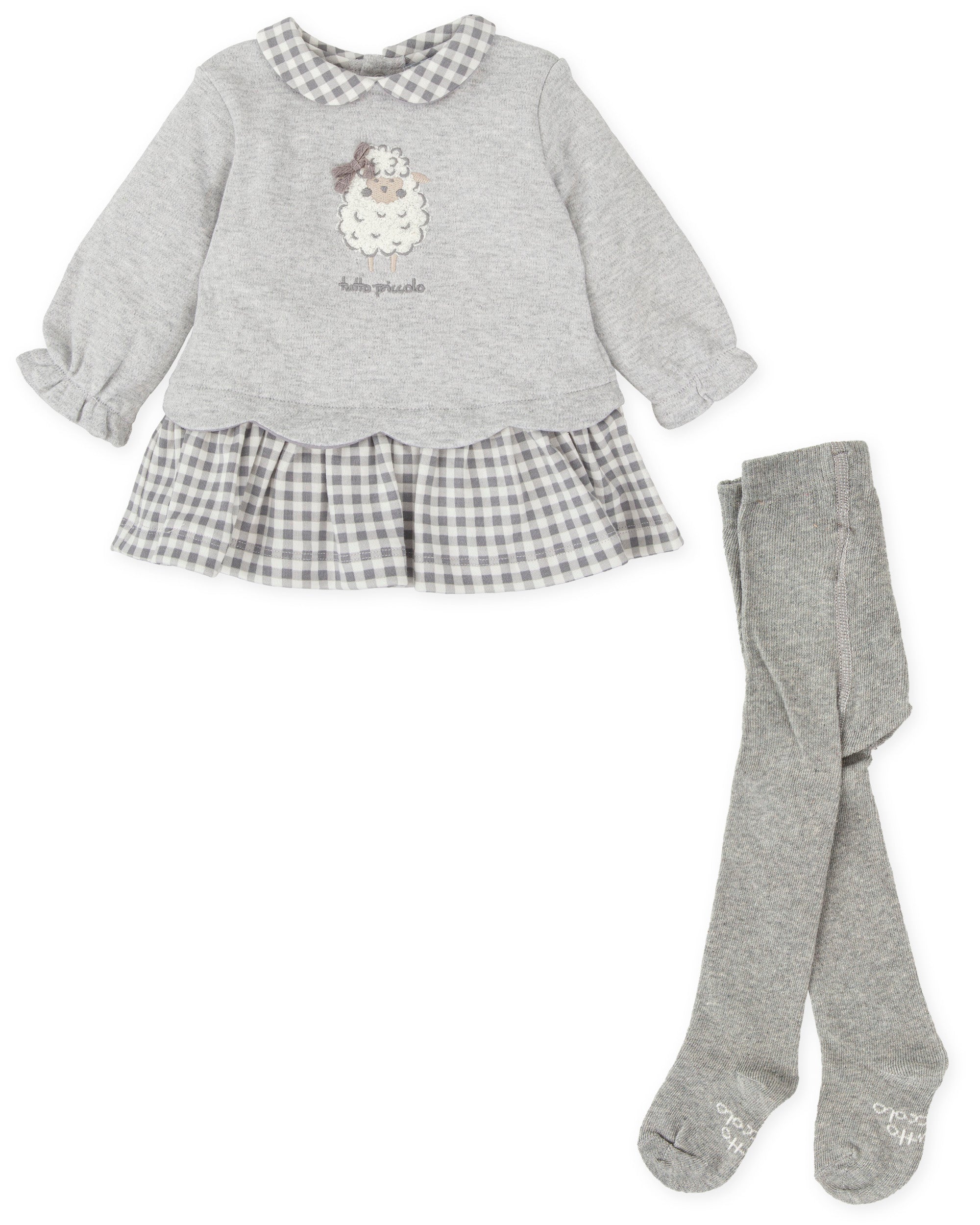 VESTIDO CON LEOTARDOS GRIS