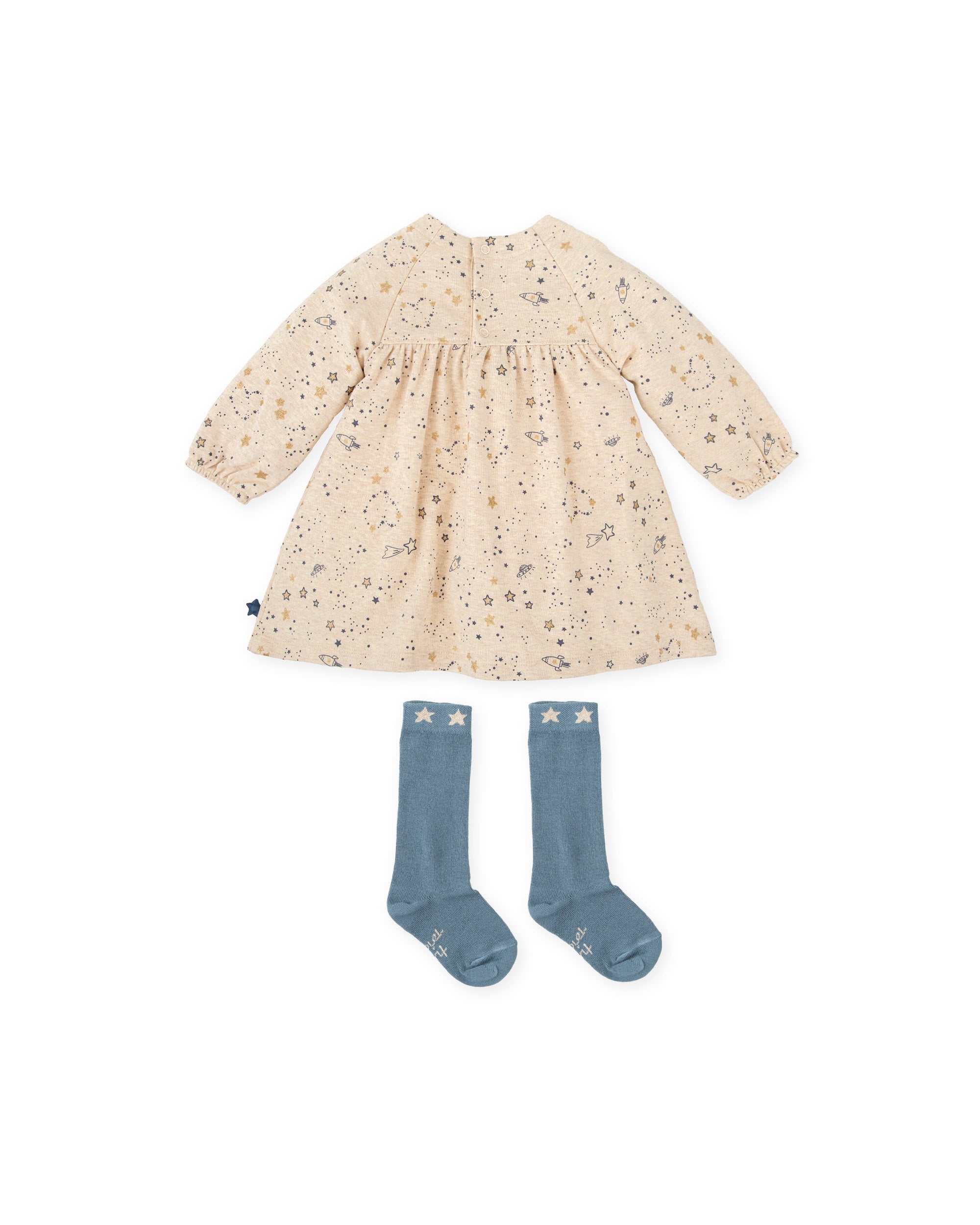 VESTIDO CON CALCETINES CRUDO