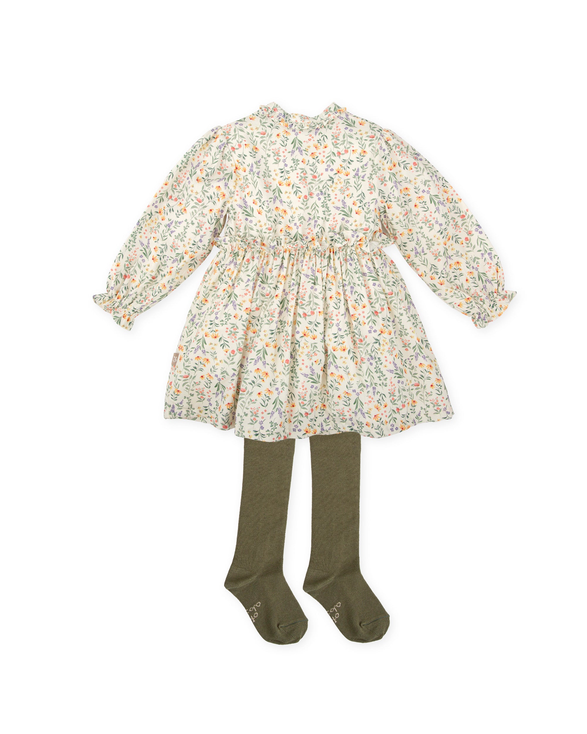 VESTIDO CON LEOTARDOS MOSTAZA