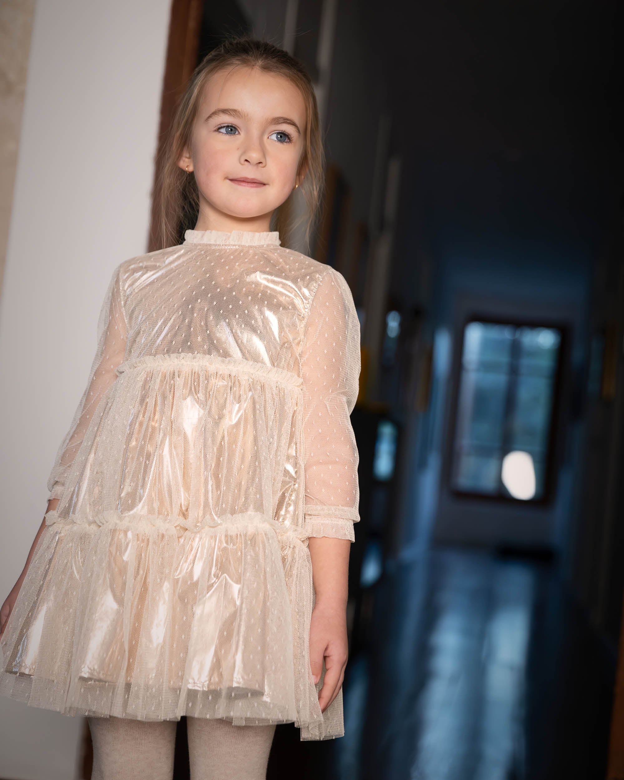 VESTIDO CON LEOTARDOS ORO