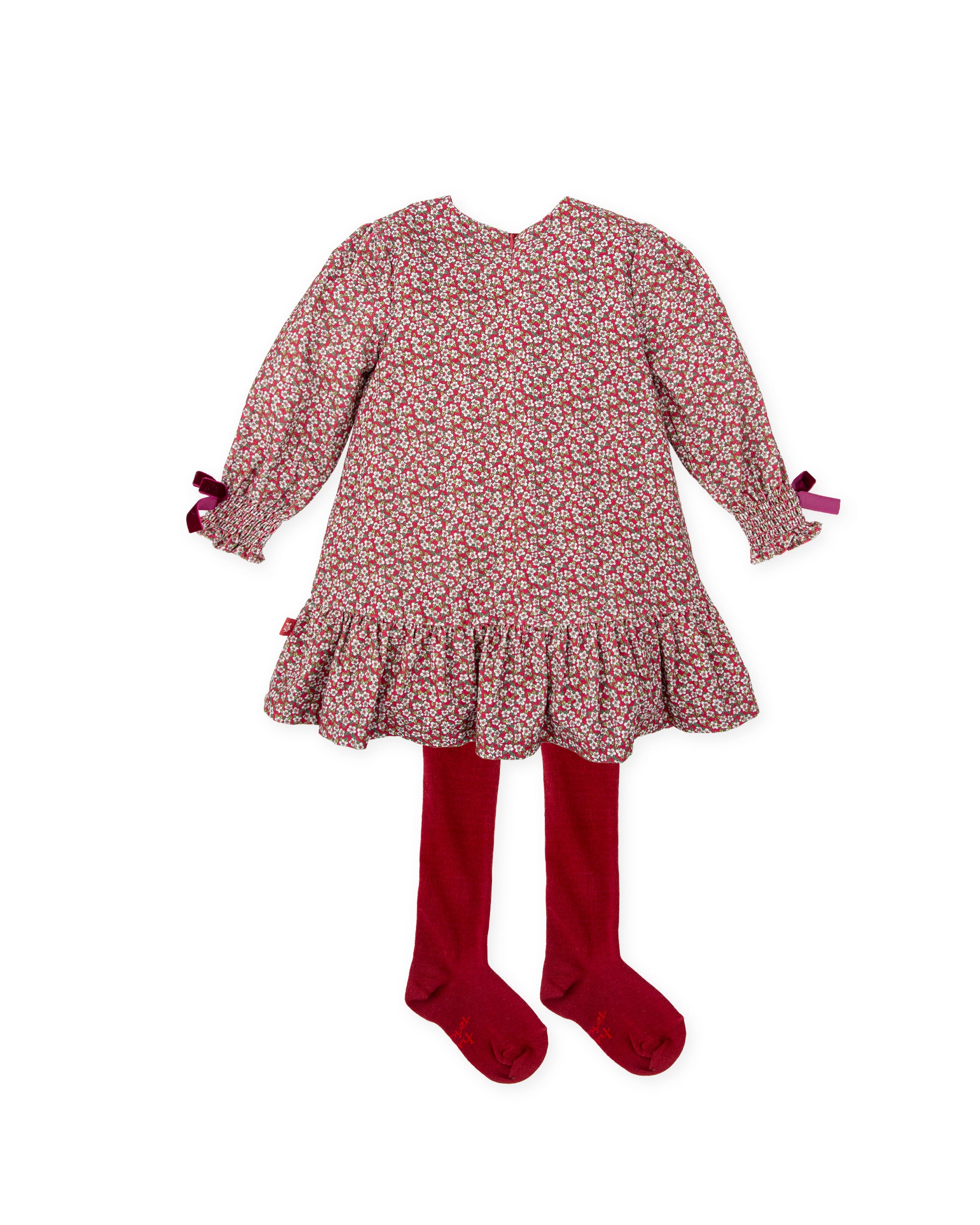 VESTIDO CON LEOTARDOS GRANATE