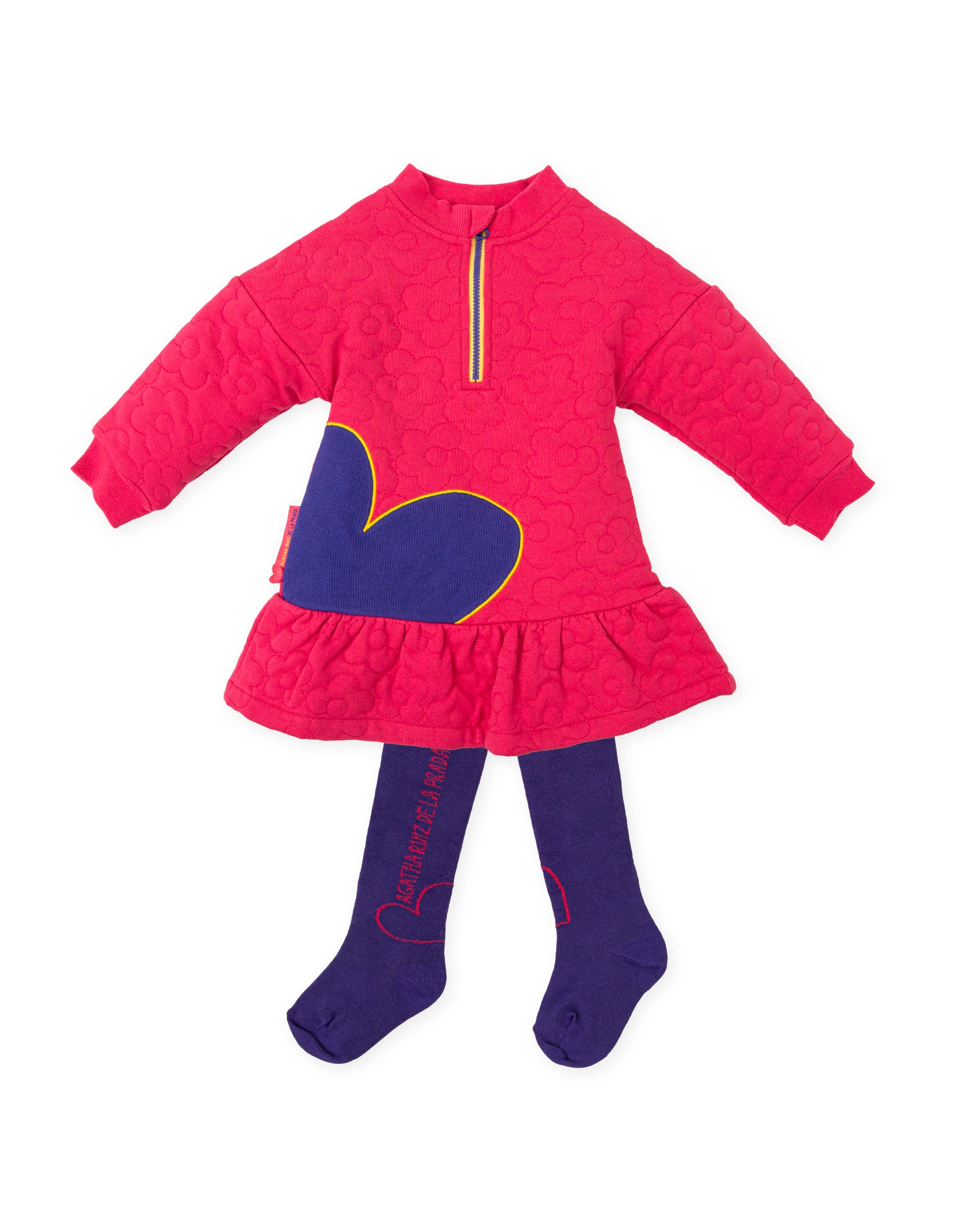 VESTIDO CON LEOTARDOS CORAL