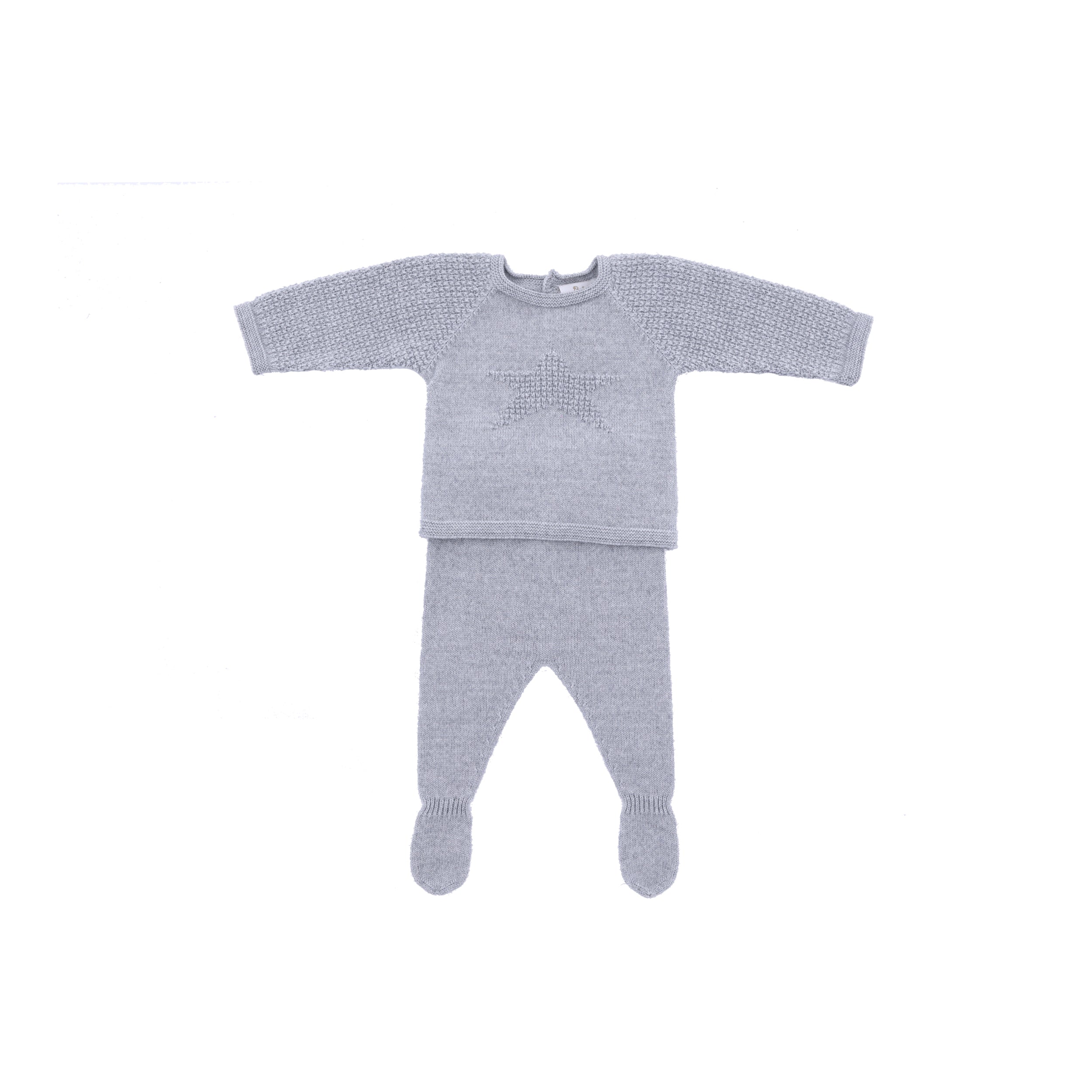CONJUNTO NIÑO RECIÉN NACIDO GRIS