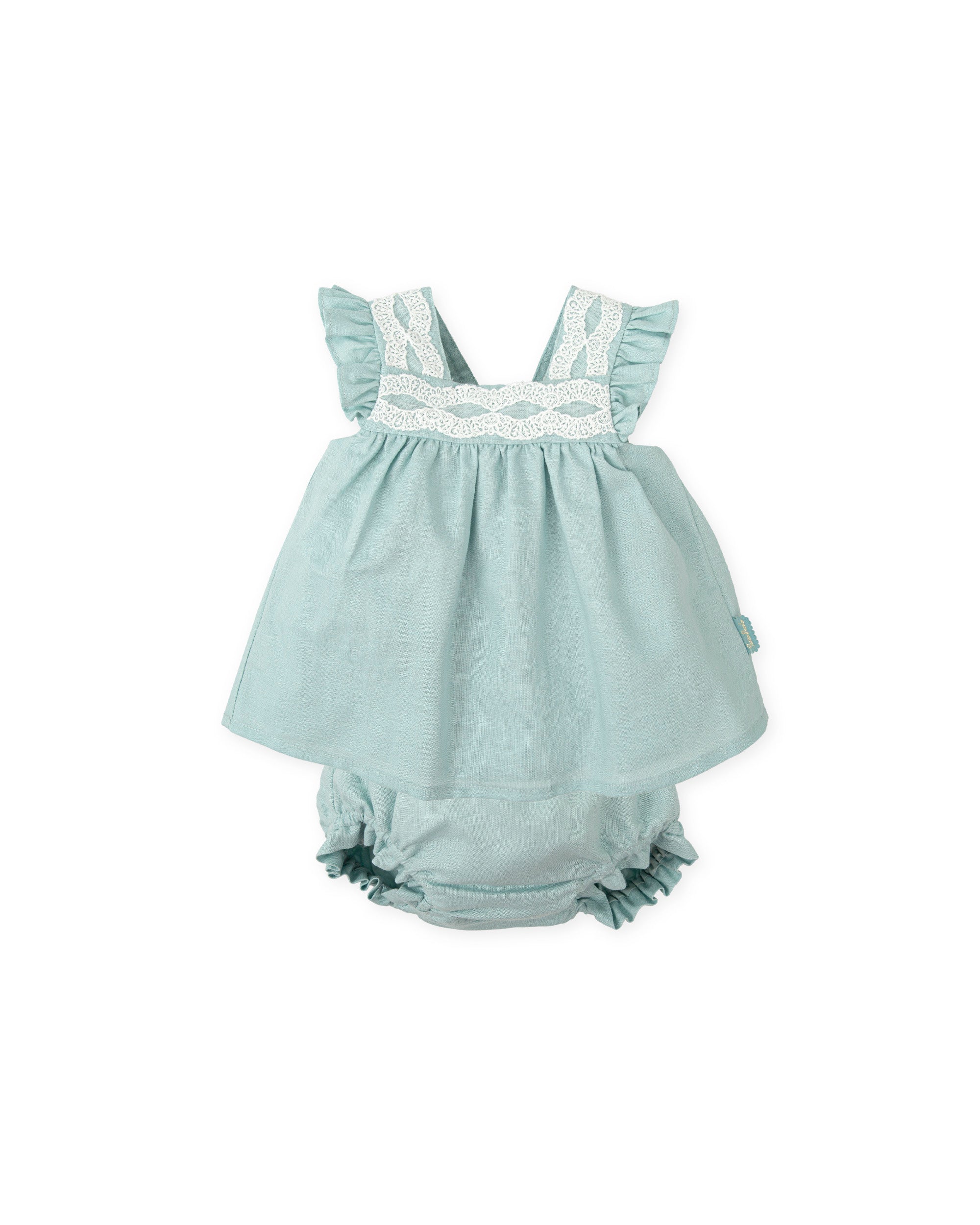 VESTIDO RECIÉN NACIDO VERDE MAR