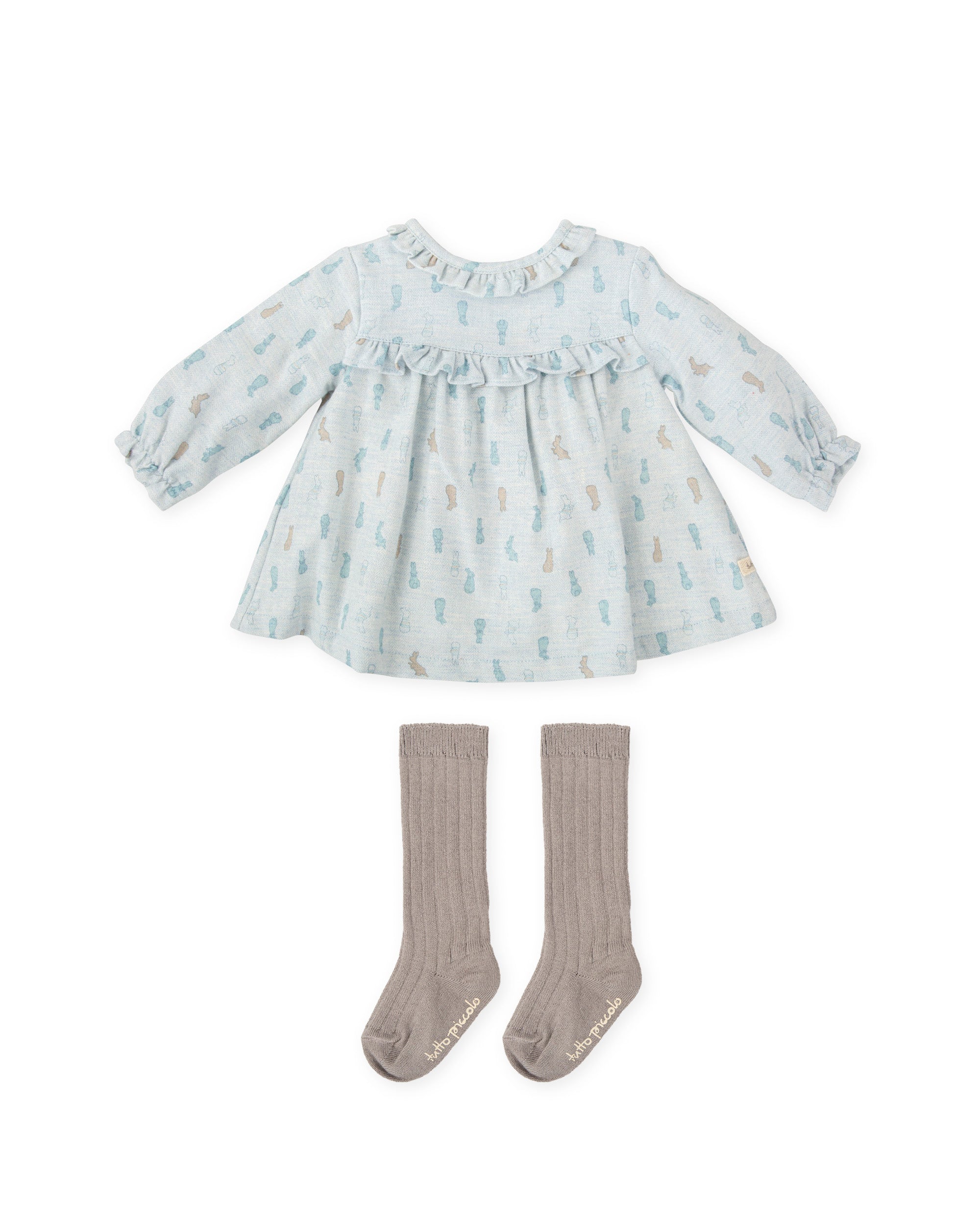 VESTIDO CON CALCETINES RECIÉN NACIDO PORCELANA