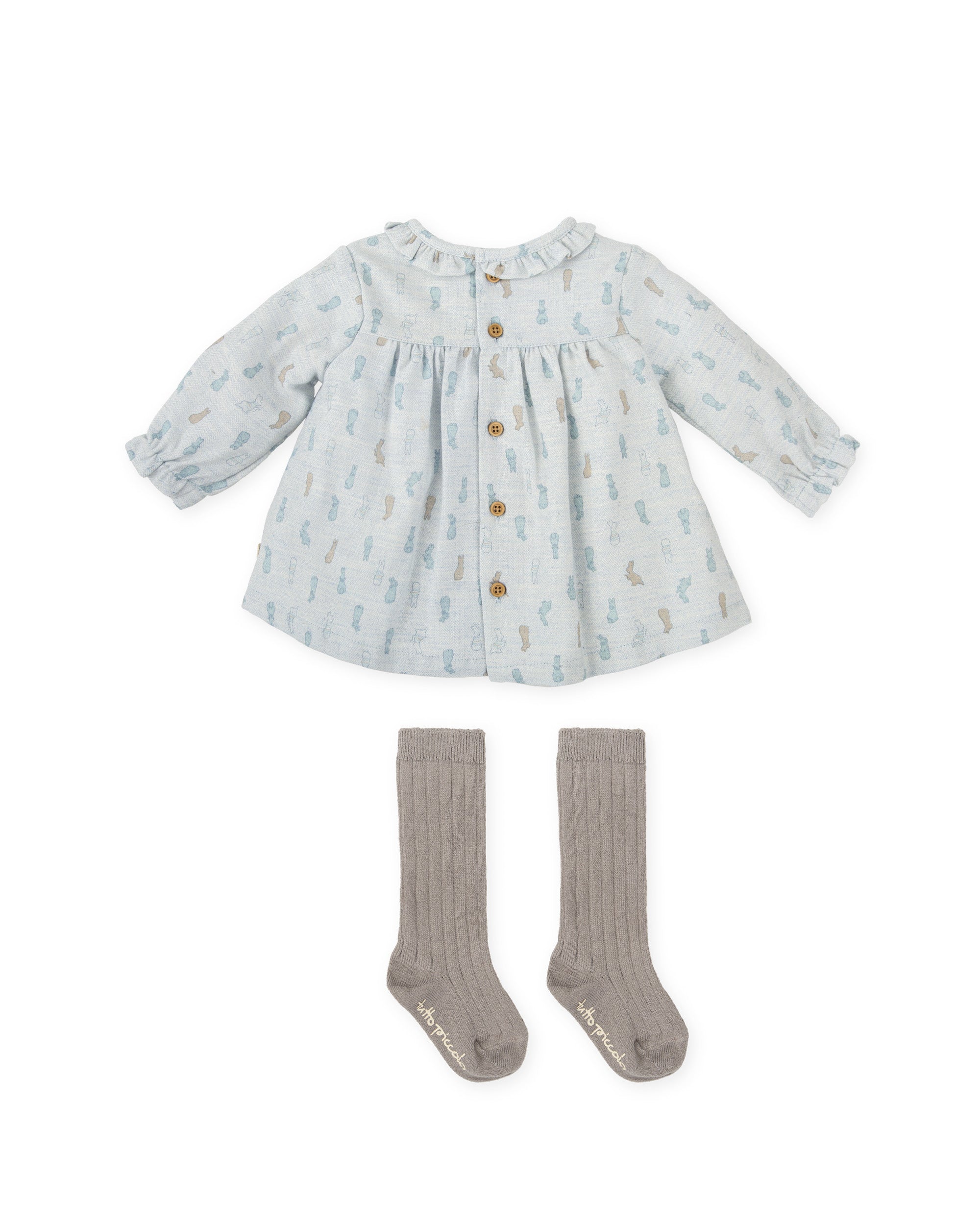 VESTIDO CON CALCETINES RECIÉN NACIDO PORCELANA