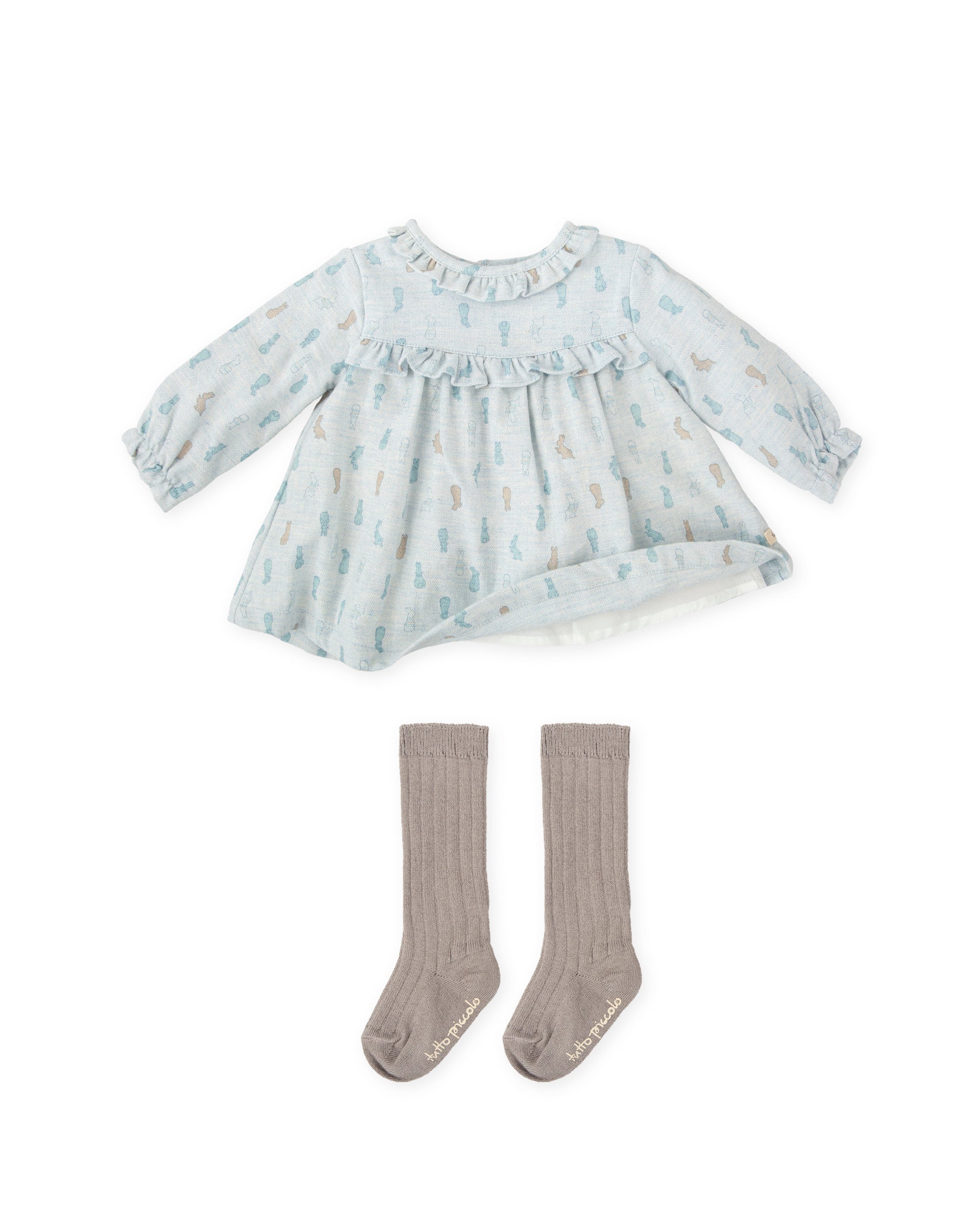 VESTIDO CON CALCETINES RECIÉN NACIDO PORCELANA