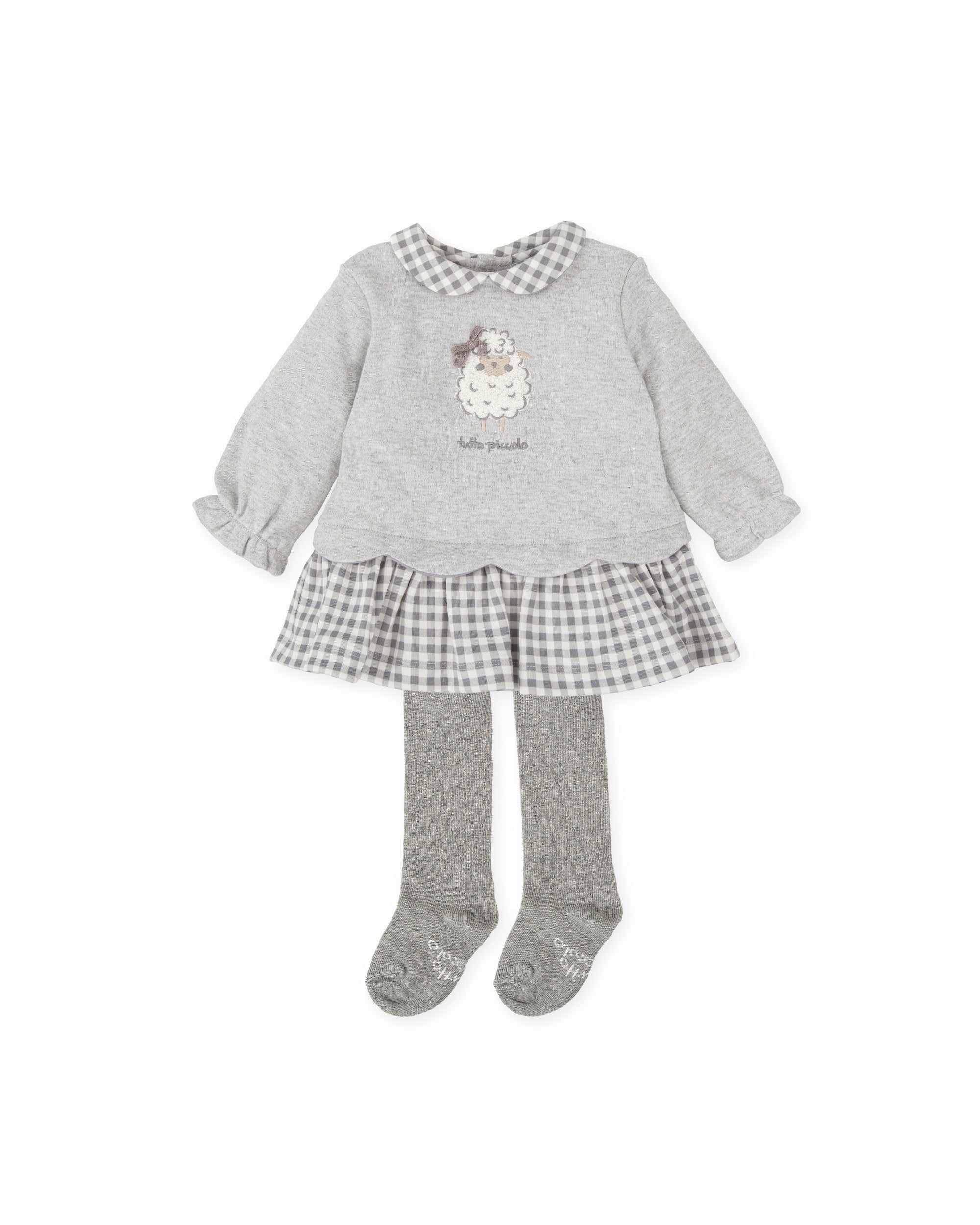 VESTIDO CON LEOTARDOS GRIS