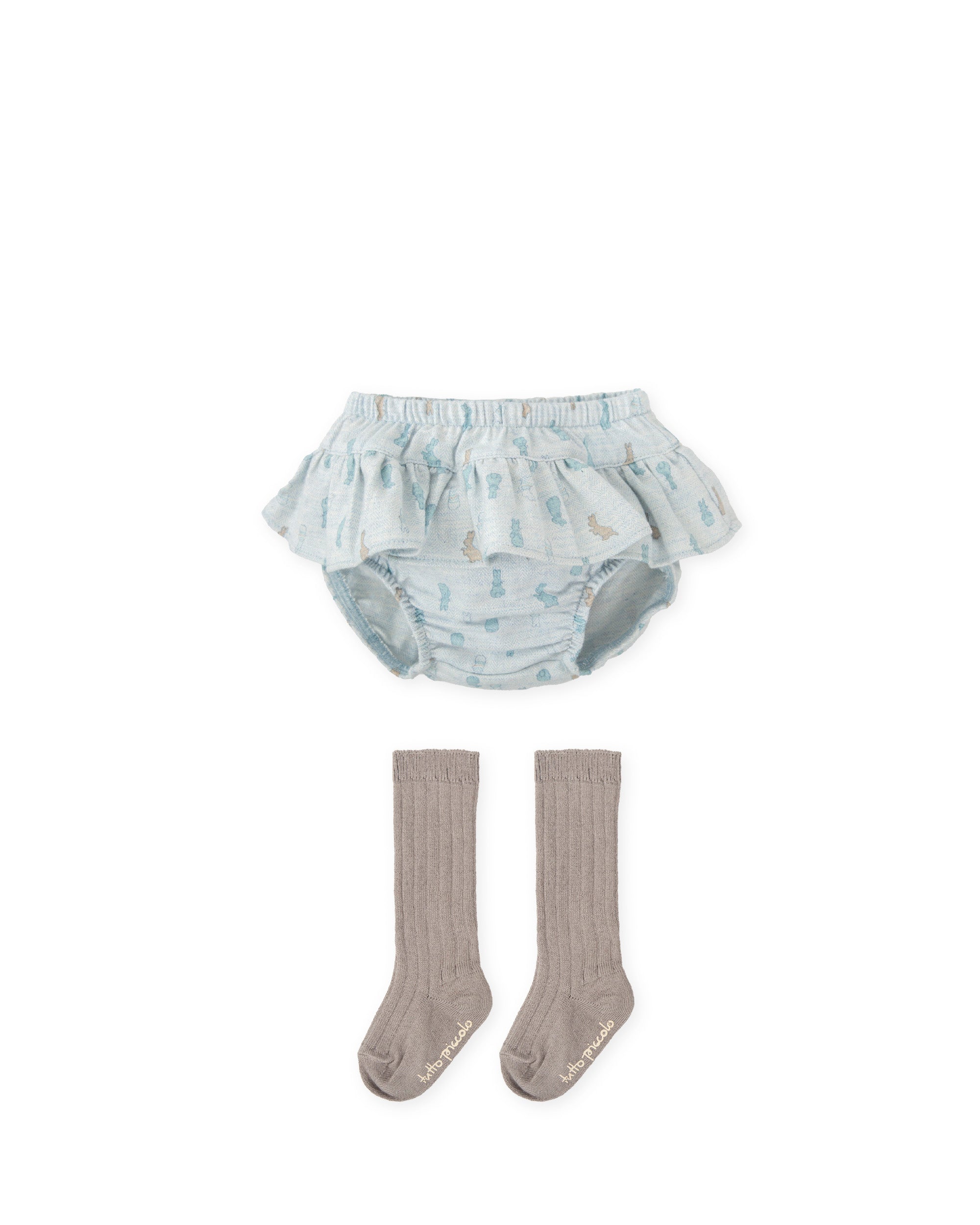 PANTALON BOMBACHO Y CALCETINES PORCELANA