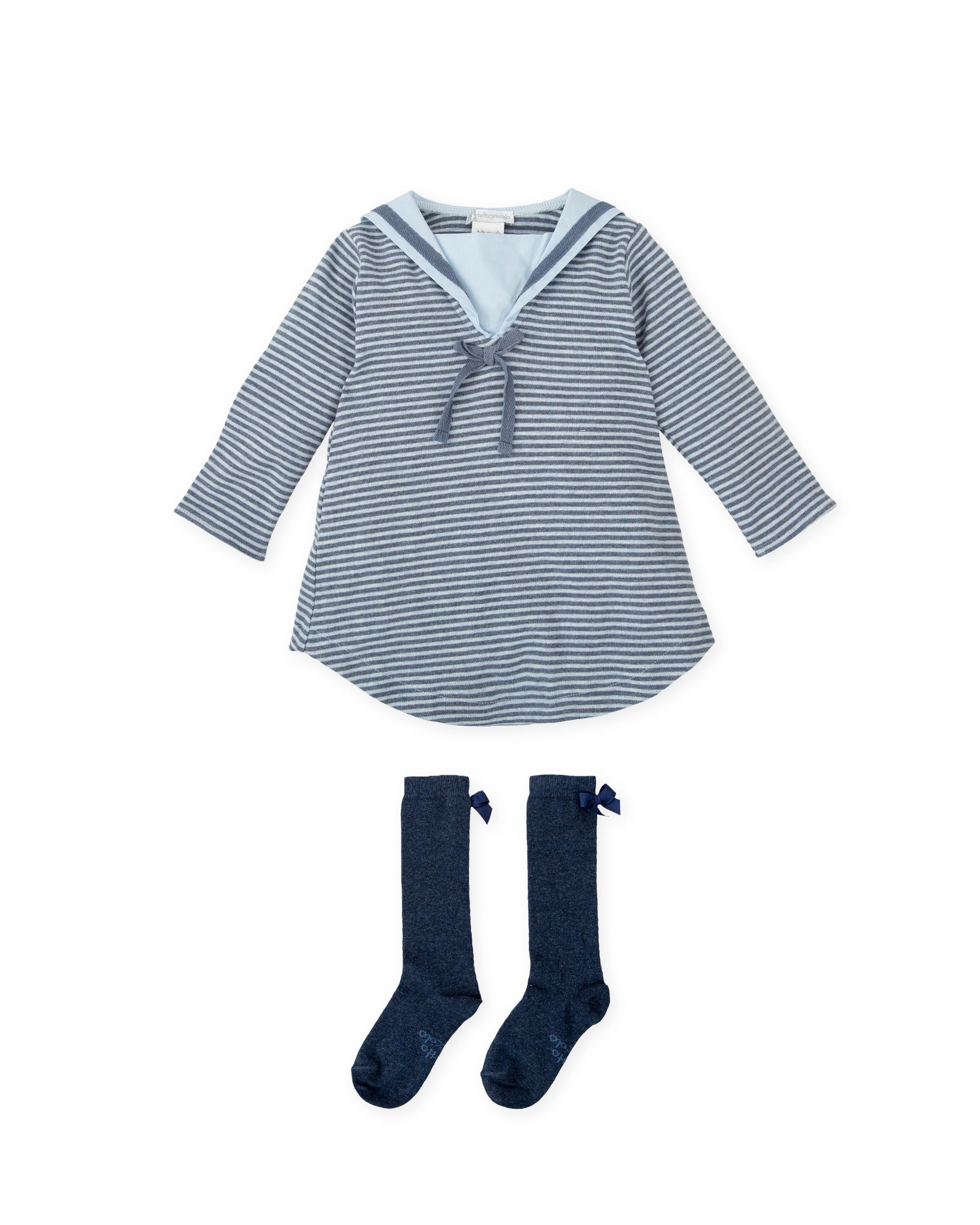 VESTIDO CON CALCETINES AZUL MARINO