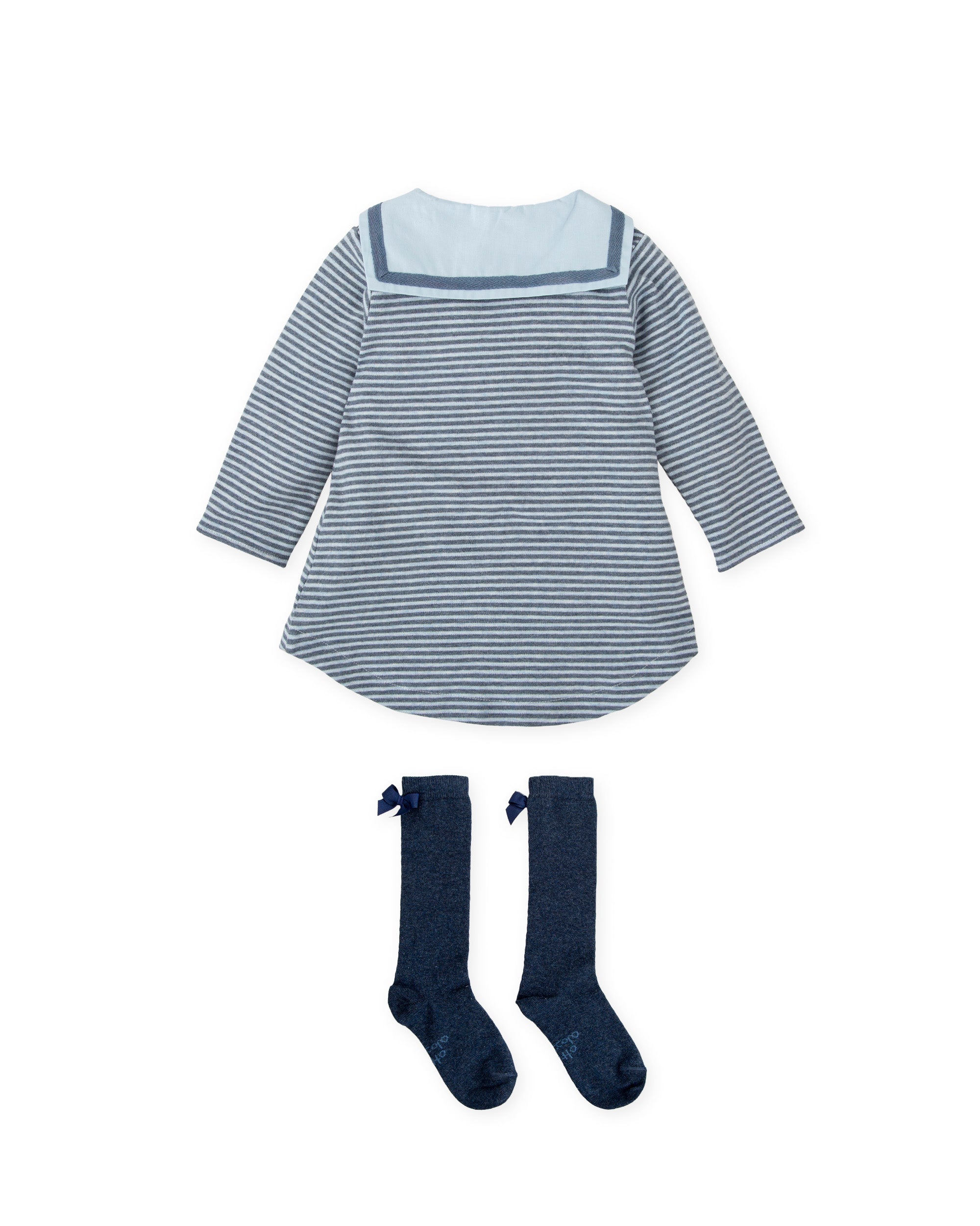 VESTIDO CON CALCETINES AZUL MARINO