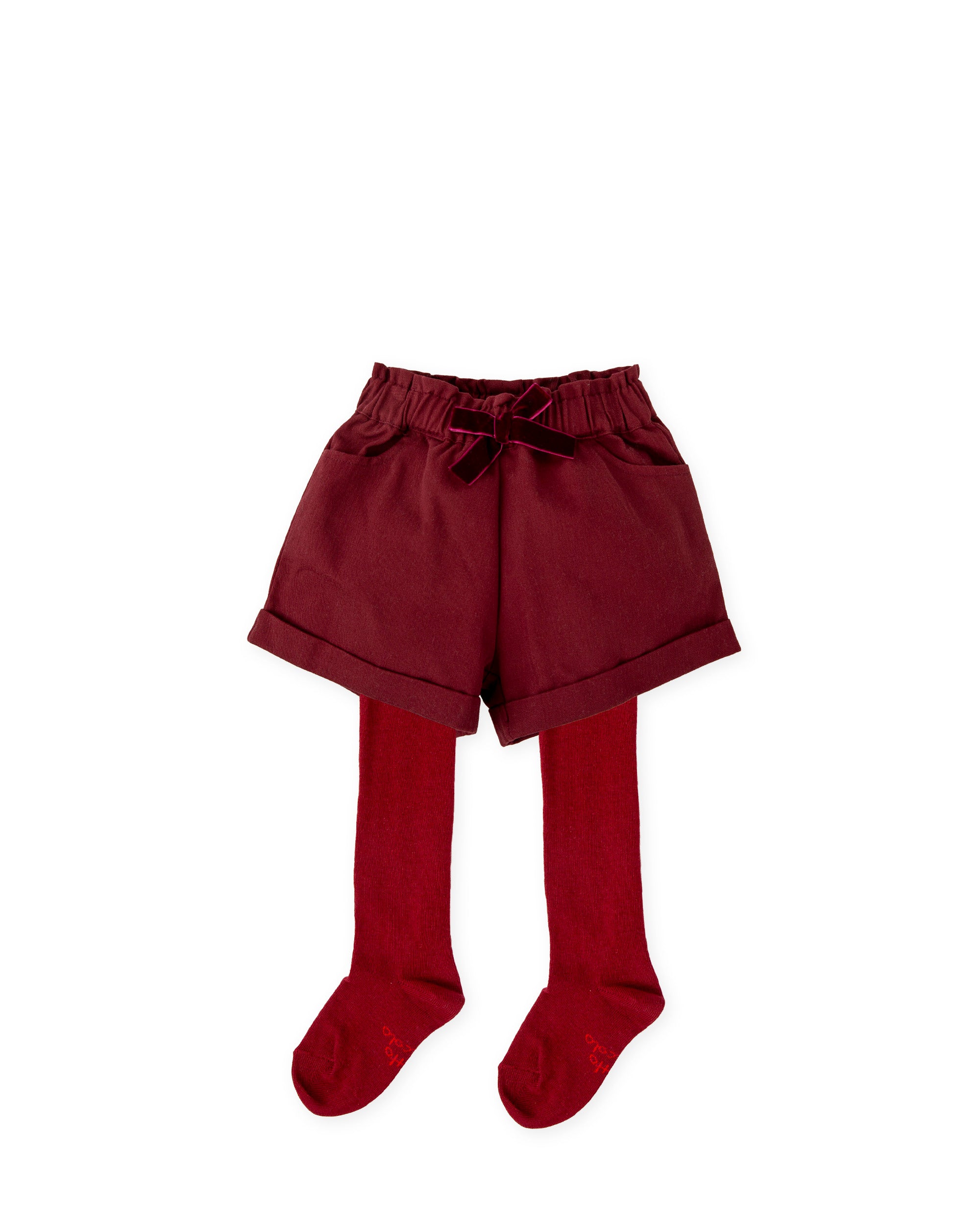 SHORT CON LEOTARDOS GRANATE