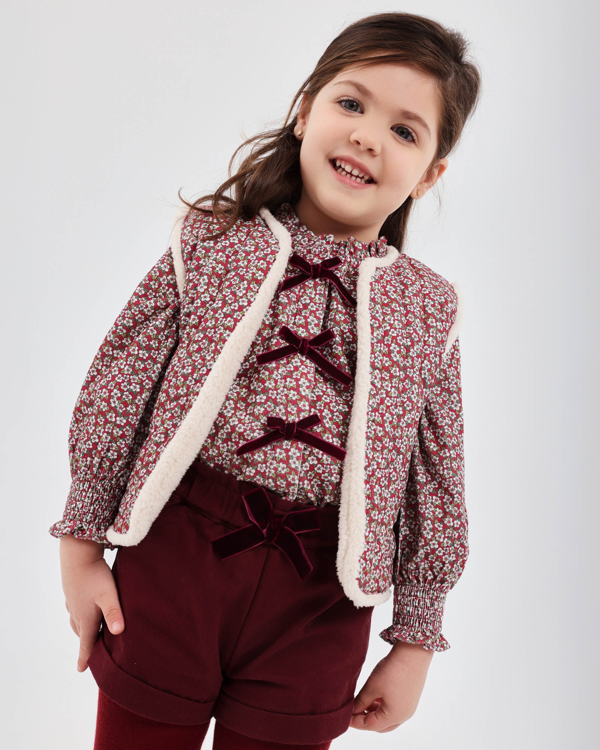 SHORT CON LEOTARDOS GRANATE