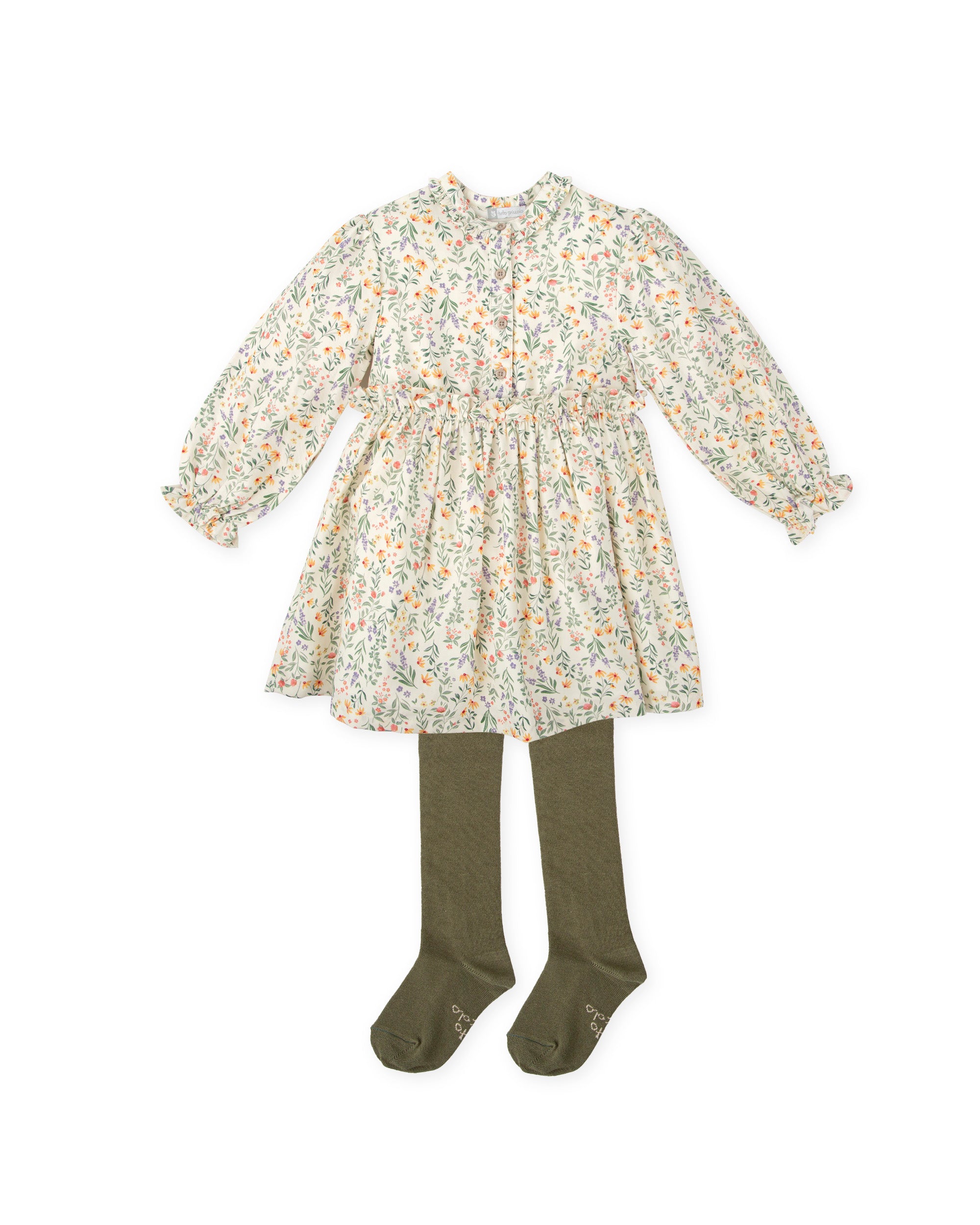 VESTIDO CON LEOTARDOS MOSTAZA