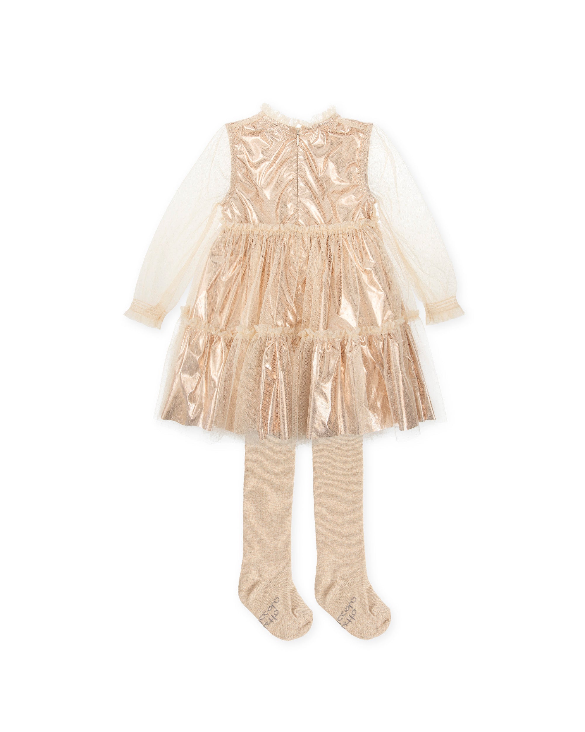 VESTIDO CON LEOTARDOS ORO