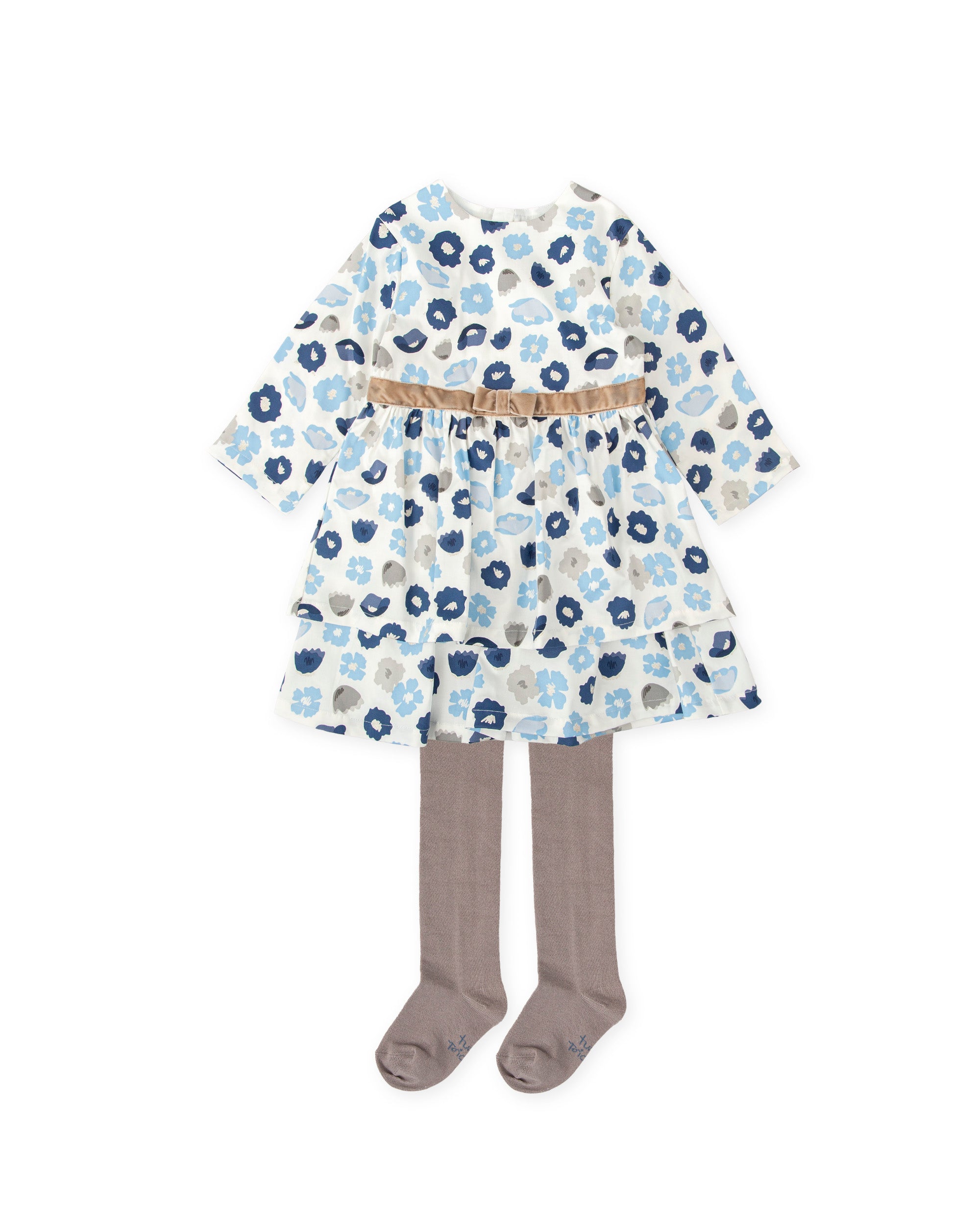VESTIDO CON LEOTARDOS AZUL