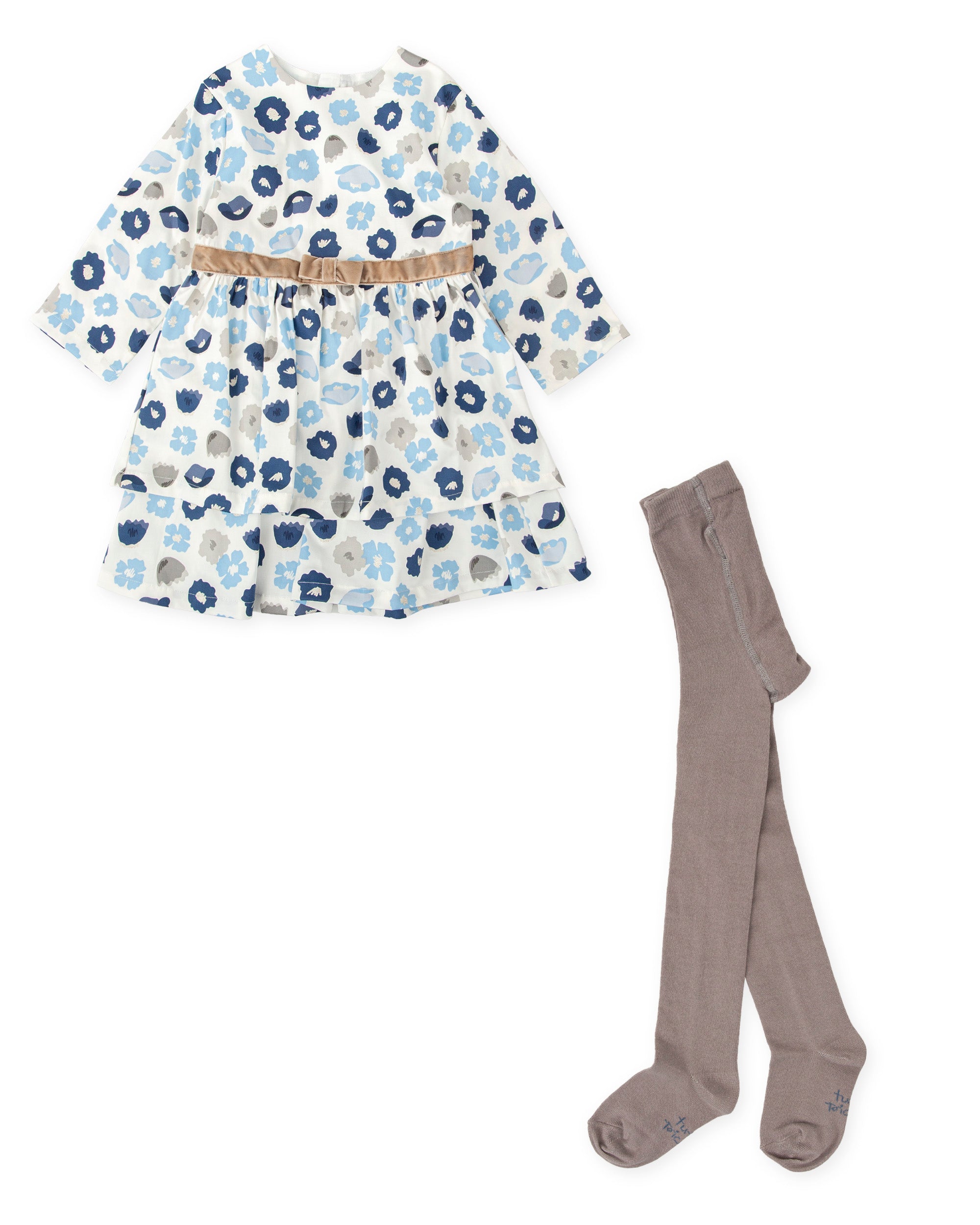 VESTIDO CON LEOTARDOS AZUL