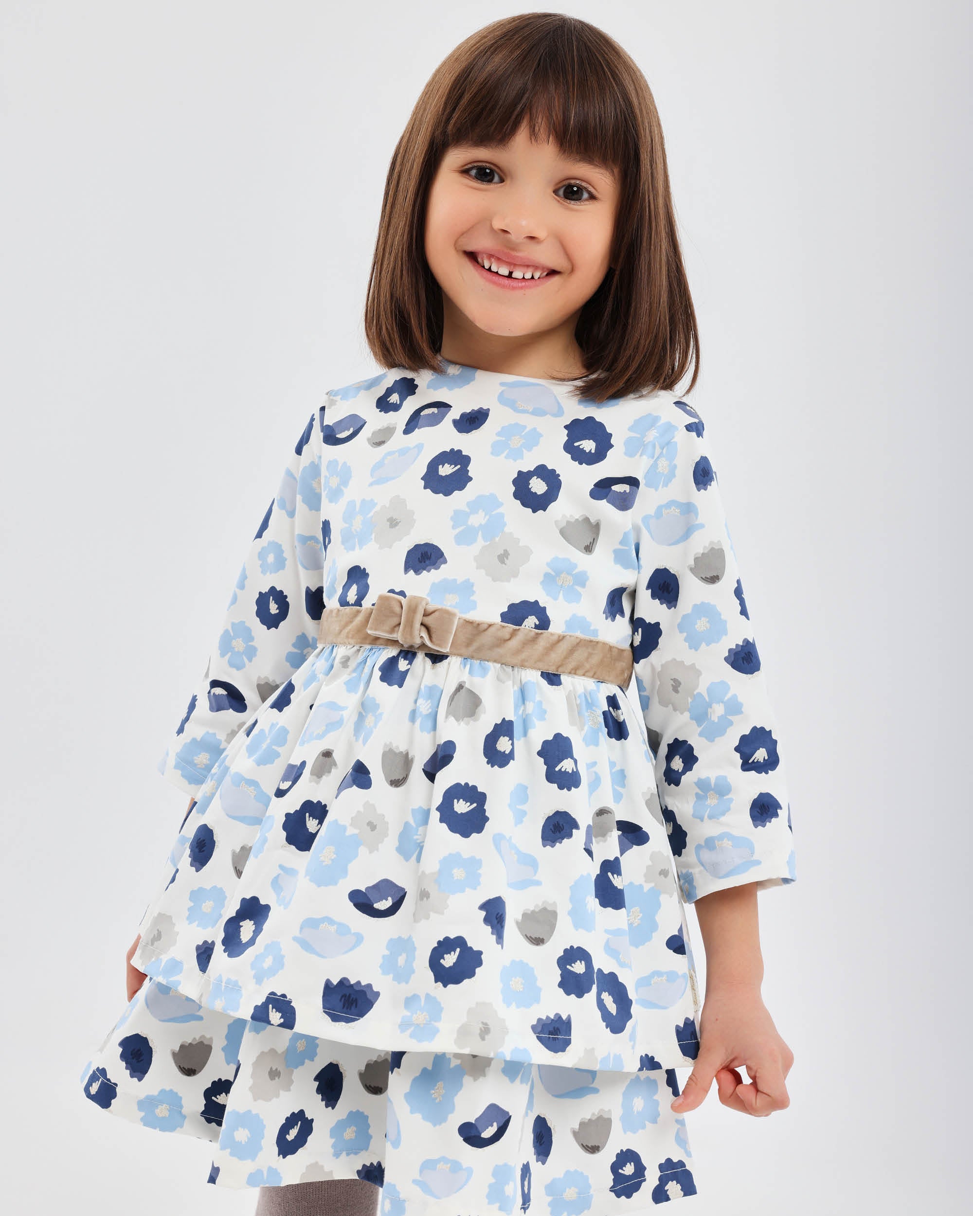 VESTIDO CON LEOTARDOS AZUL