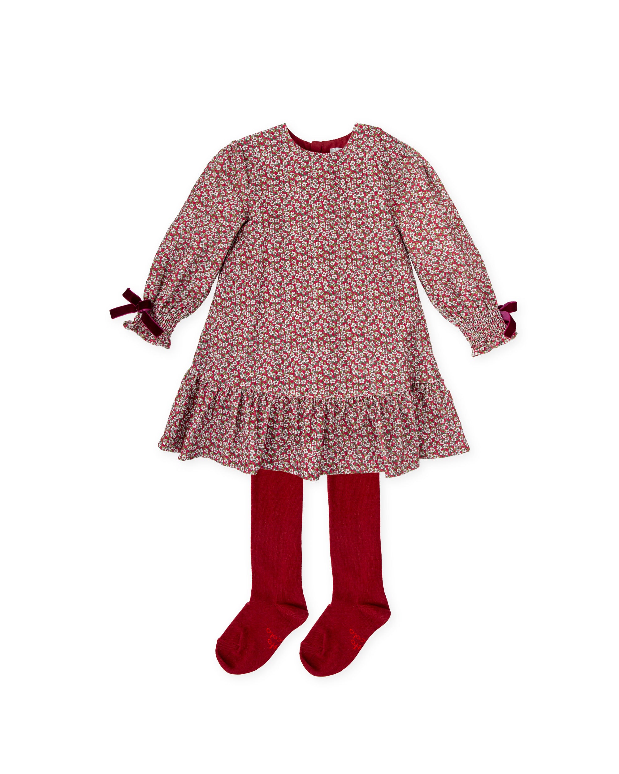 VESTIDO CON LEOTARDOS GRANATE