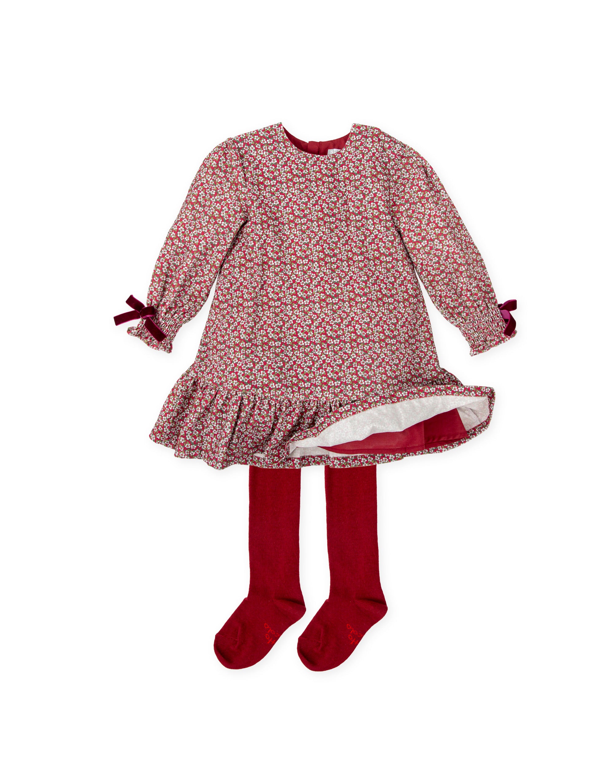VESTIDO CON LEOTARDOS GRANATE