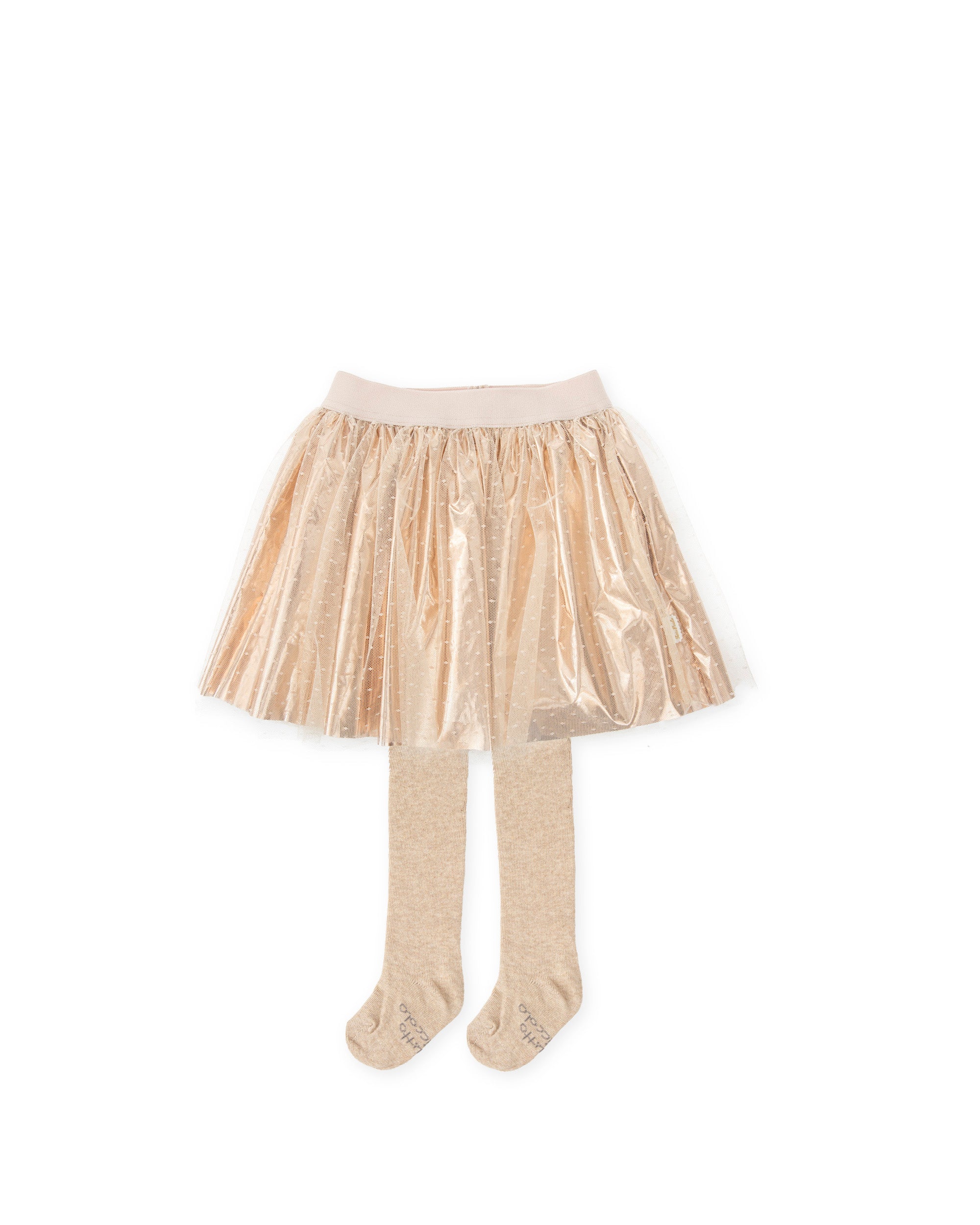 FALDA CON LEOTARDOS ORO