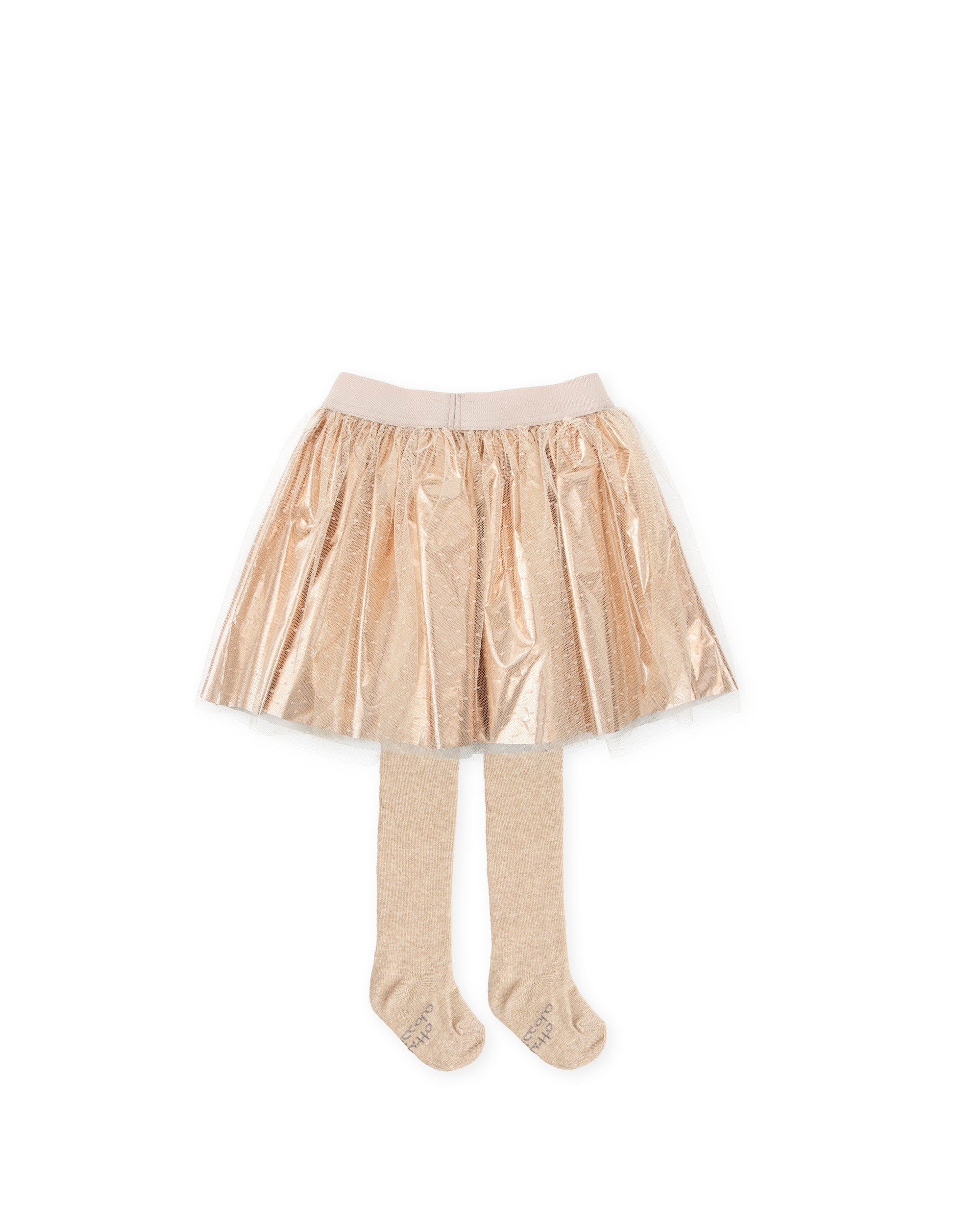 FALDA CON LEOTARDOS ORO