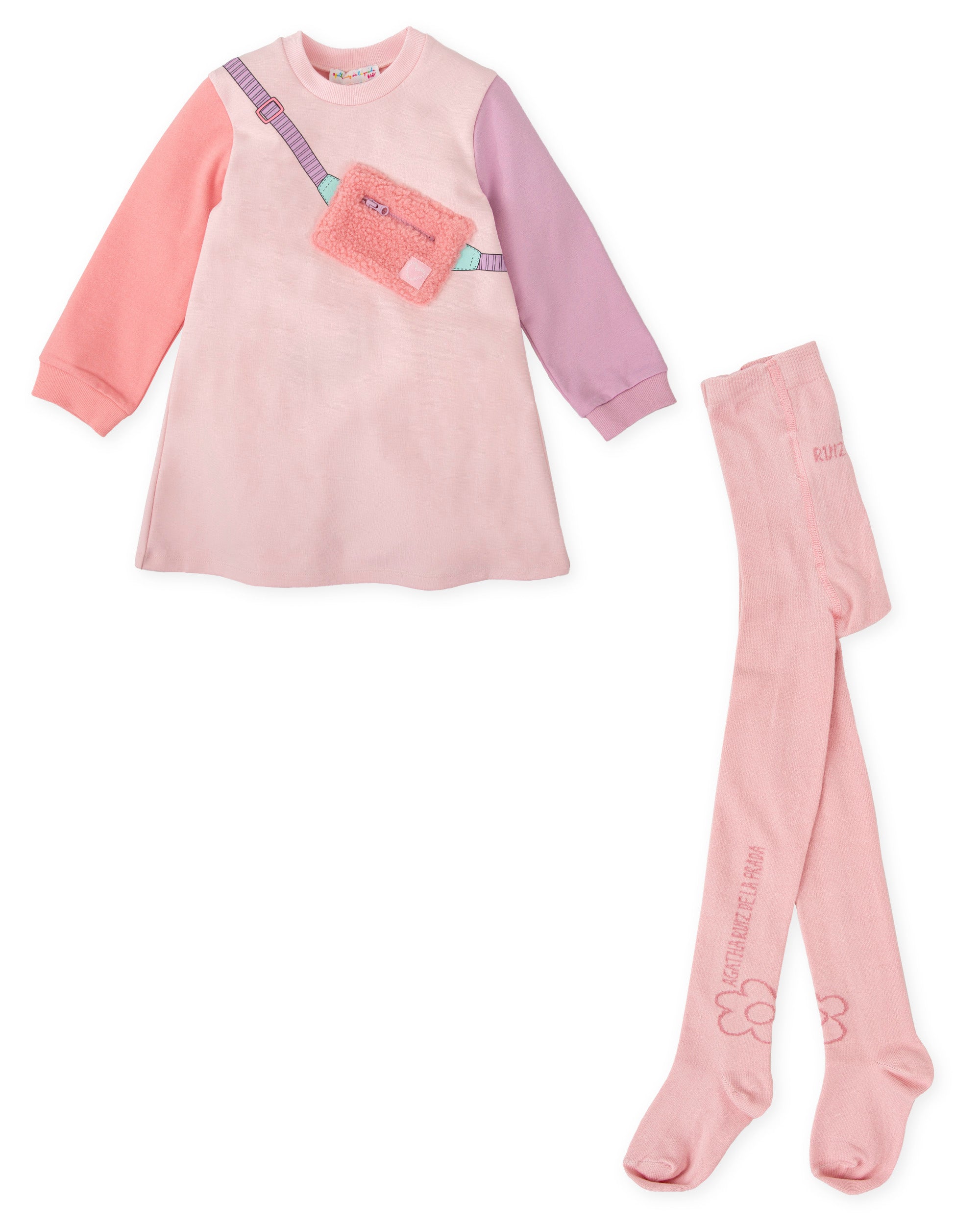 VESTIDO CON LEOTARDOS ROSA