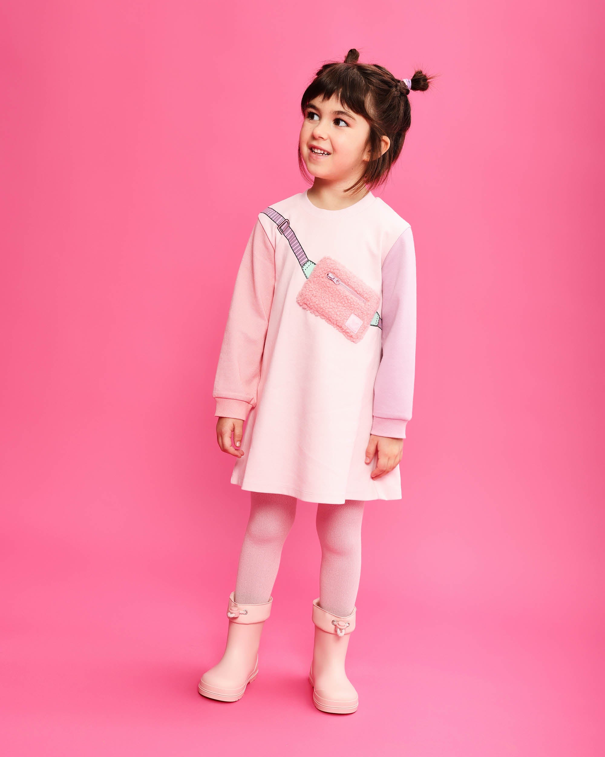 VESTIDO CON LEOTARDOS ROSA