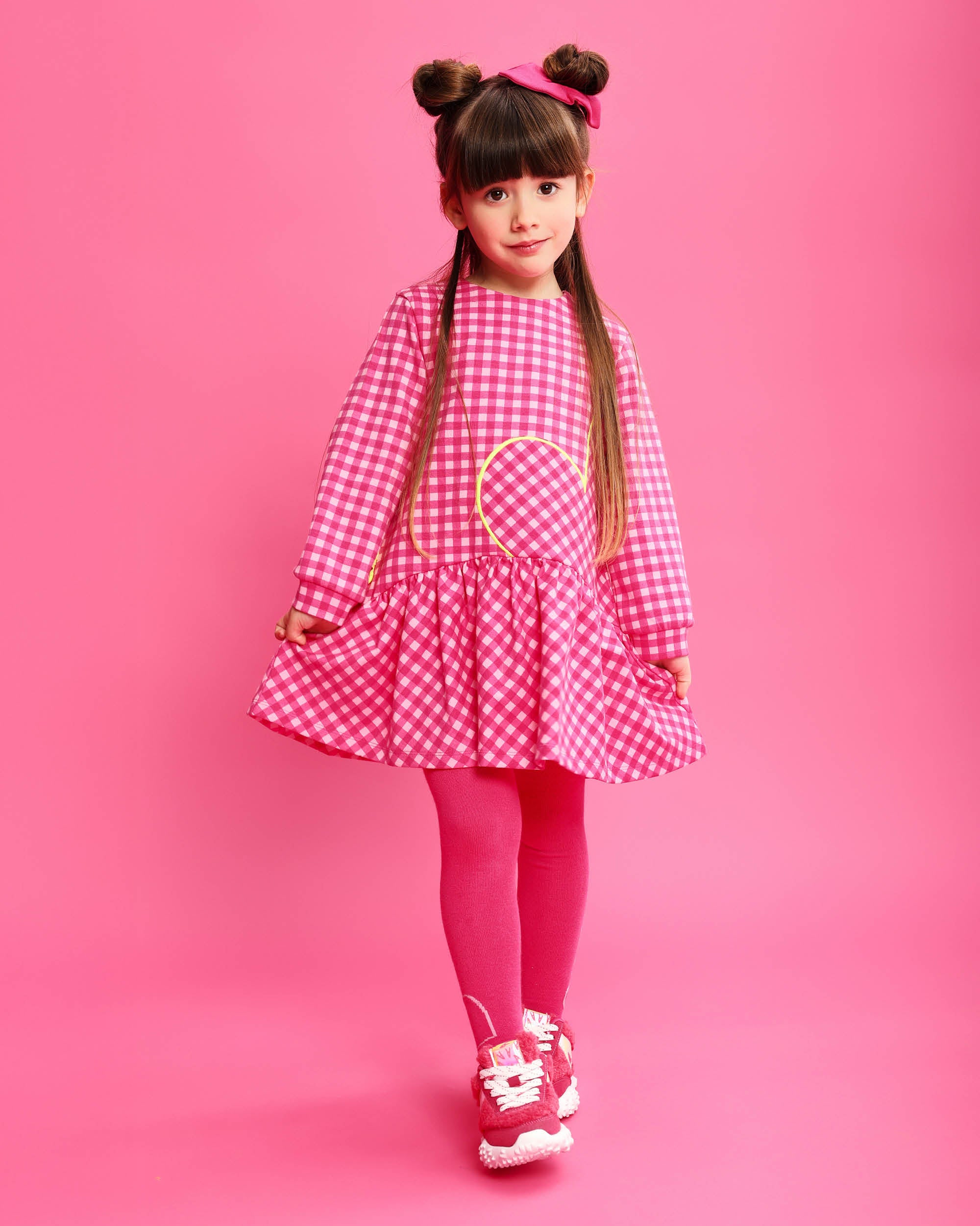 VESTIDO CON LEOTARDOS FUCSIA