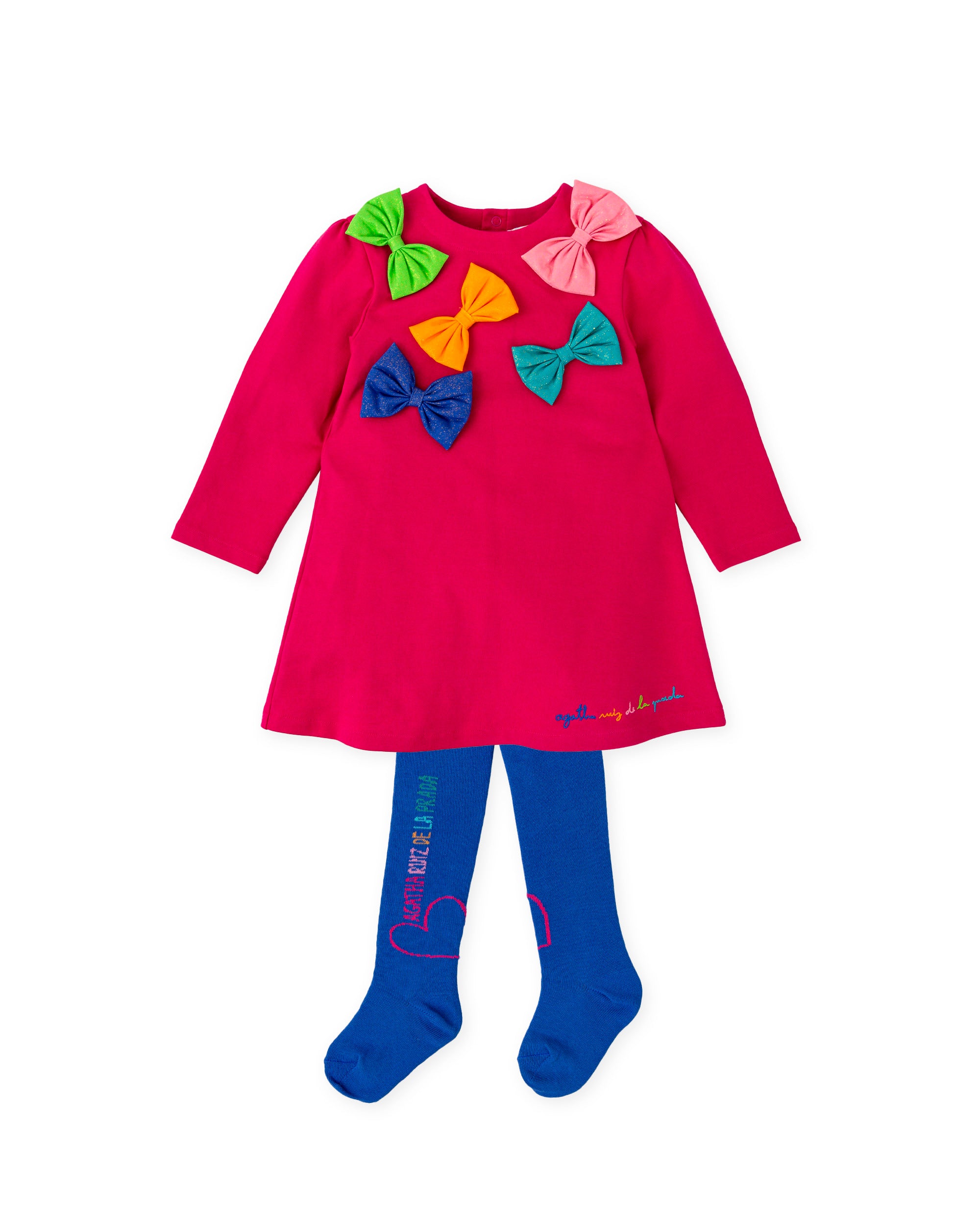 VESTIDO CON LEOTARDOS FUCSIA