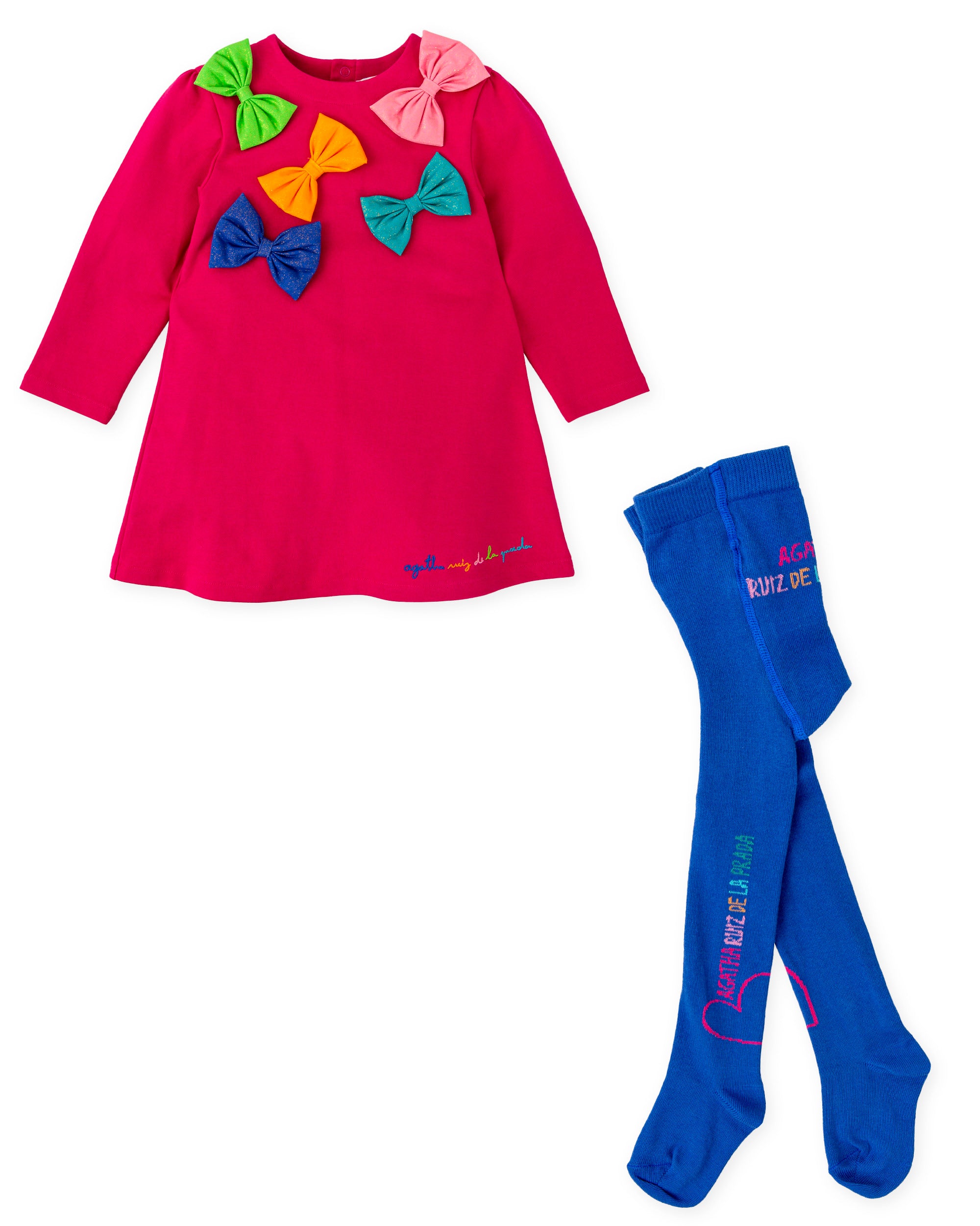 VESTIDO CON LEOTARDOS FUCSIA