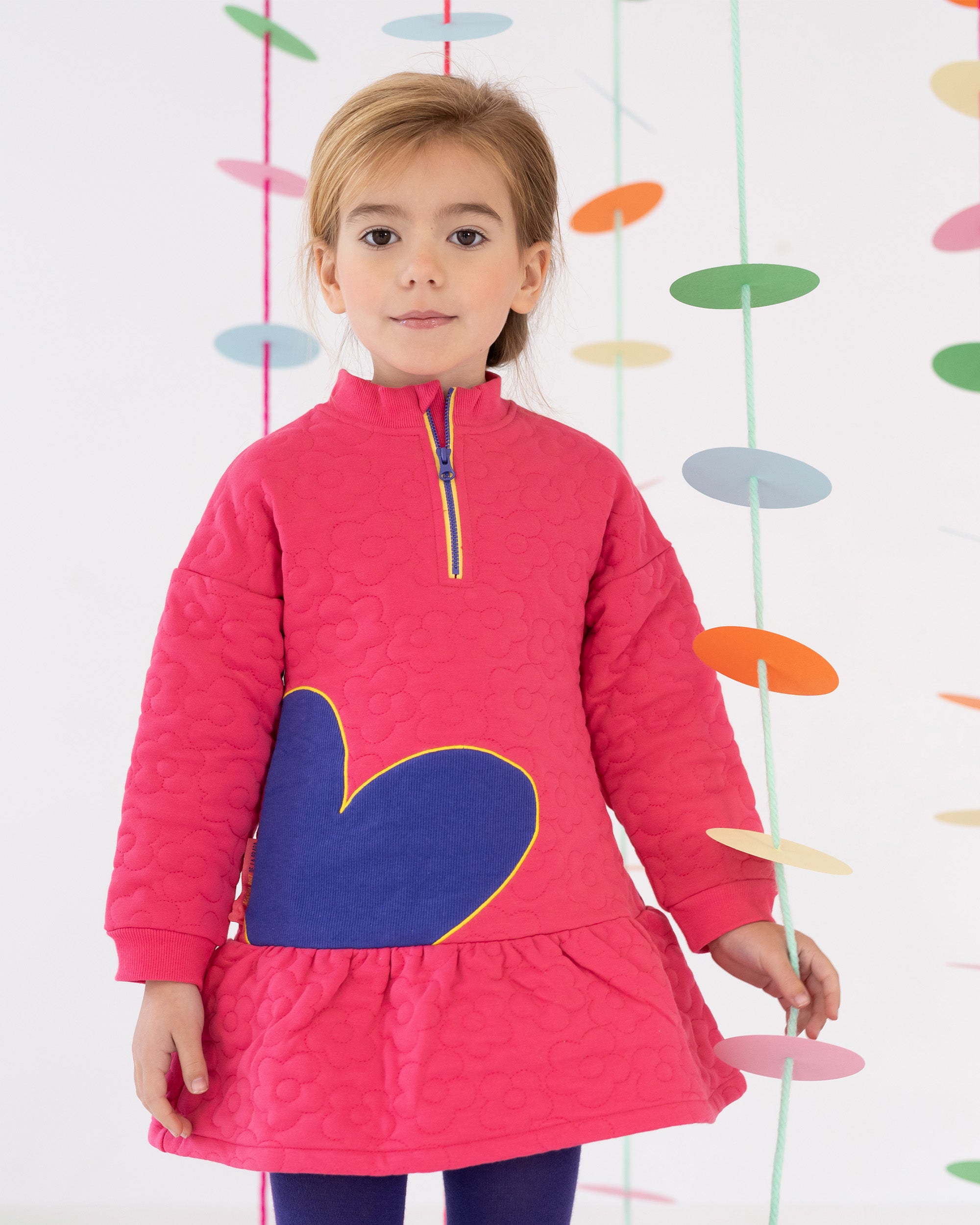 VESTIDO CON LEOTARDOS CORAL