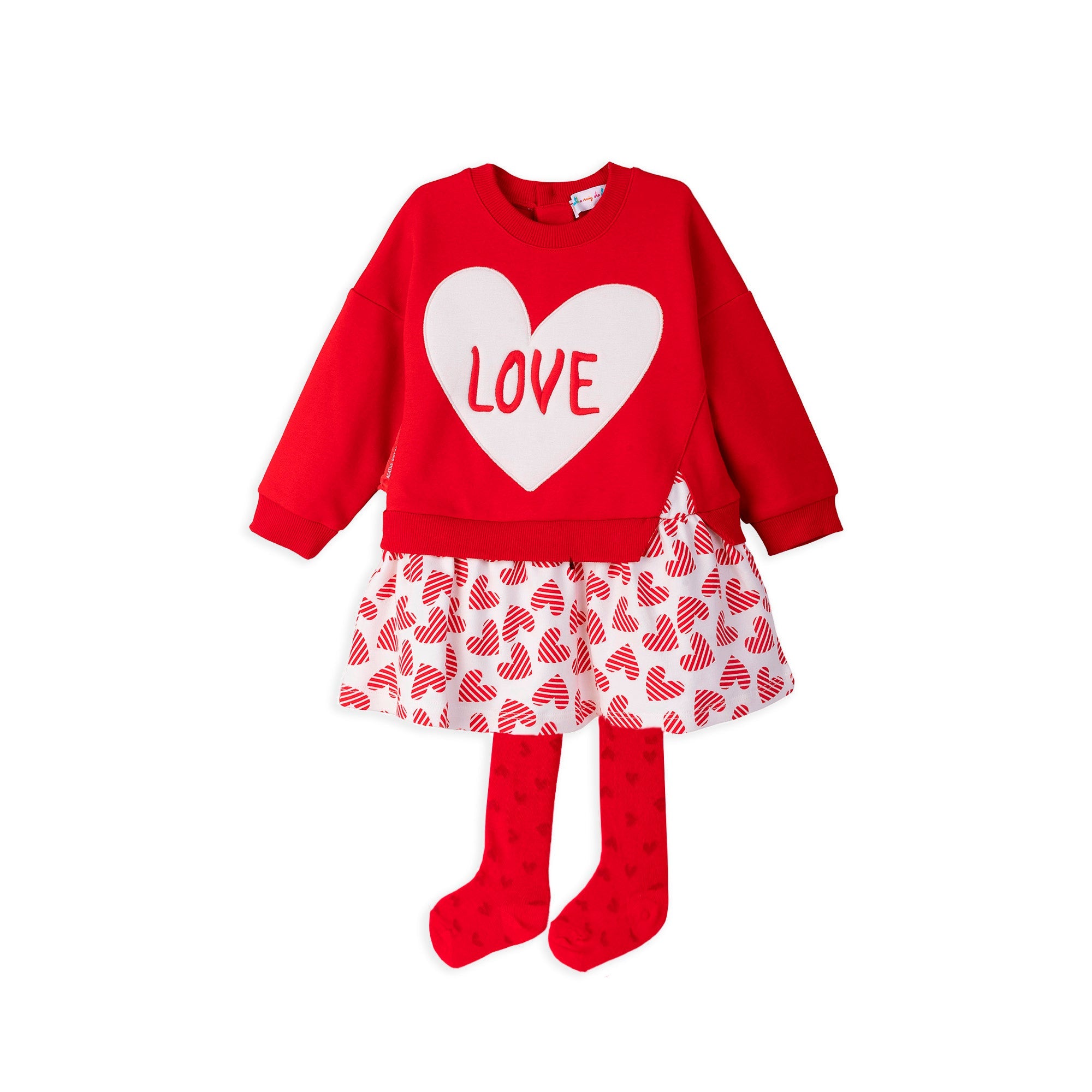 VESTIDO CON LEOTARDOS ROJO